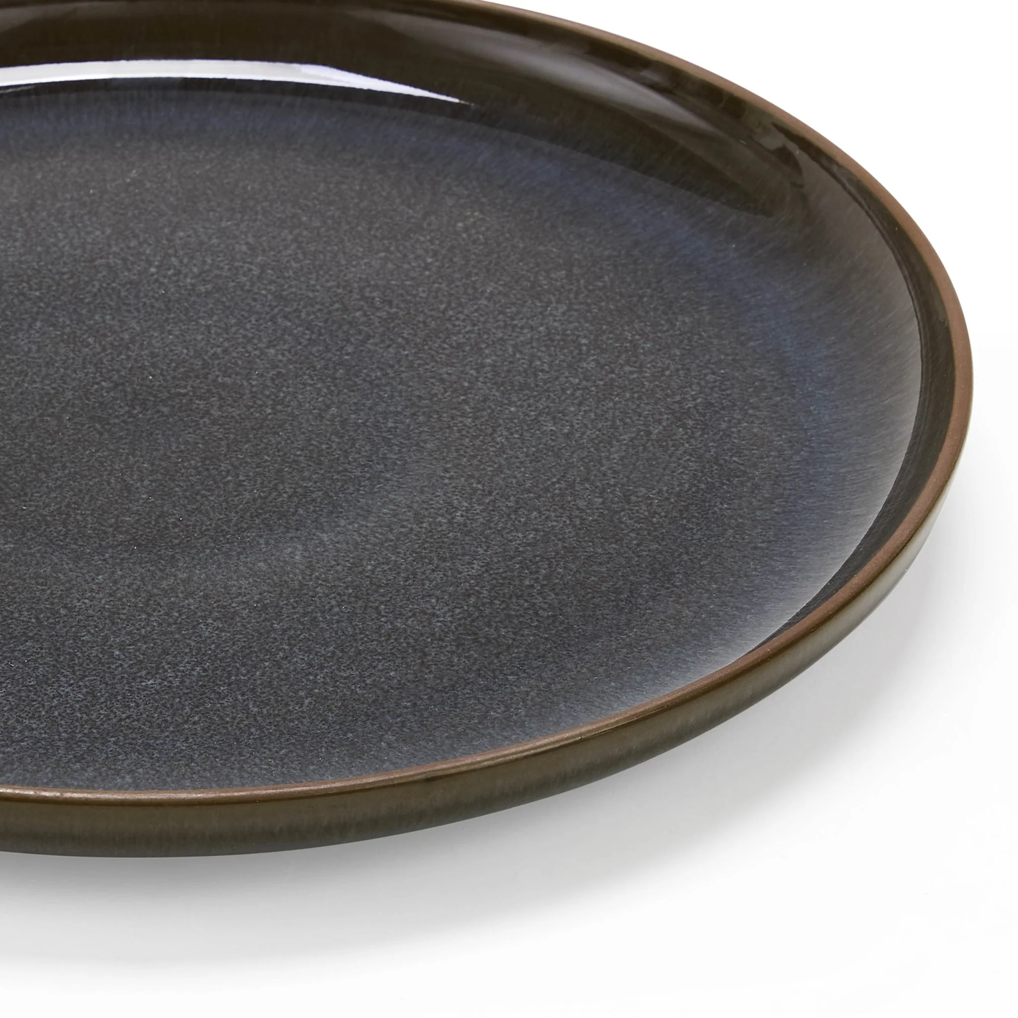 Juniper Reactive Glaze Set of 4 Dinner Plates - Grey/Blue - Image 5