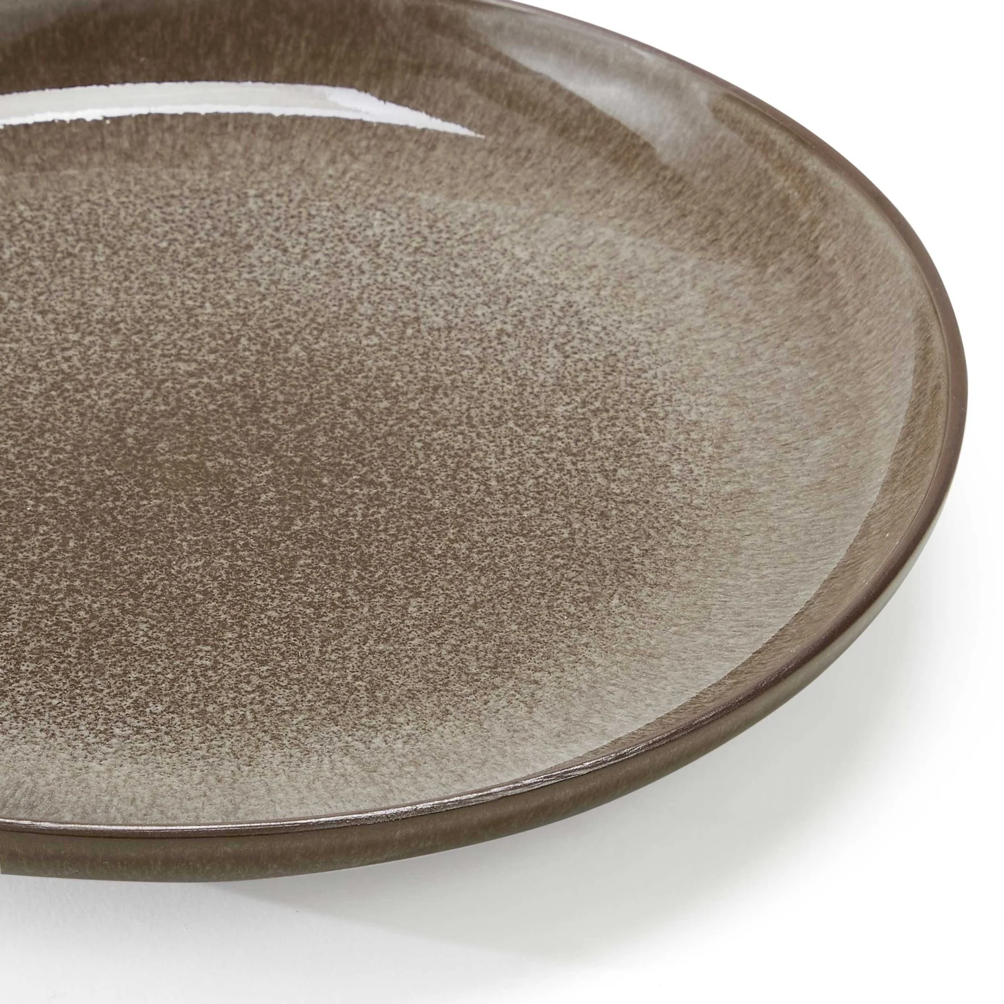 Juniper Reactive Glaze Set of 4 Dinner Plates - Mocha - Image 7
