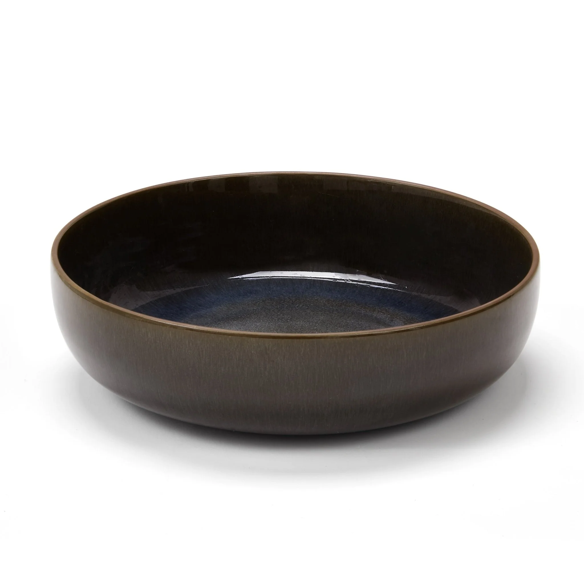 Juniper Reactive Glaze Set of 4 Pasta Bowls - Grey/Blue - Image 3