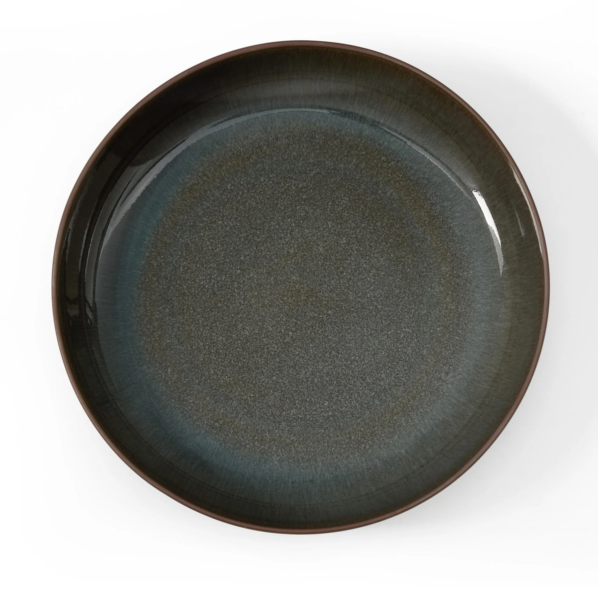 Juniper Reactive Glaze Set of 4 Pasta Bowls - Grey/Blue - Image 5