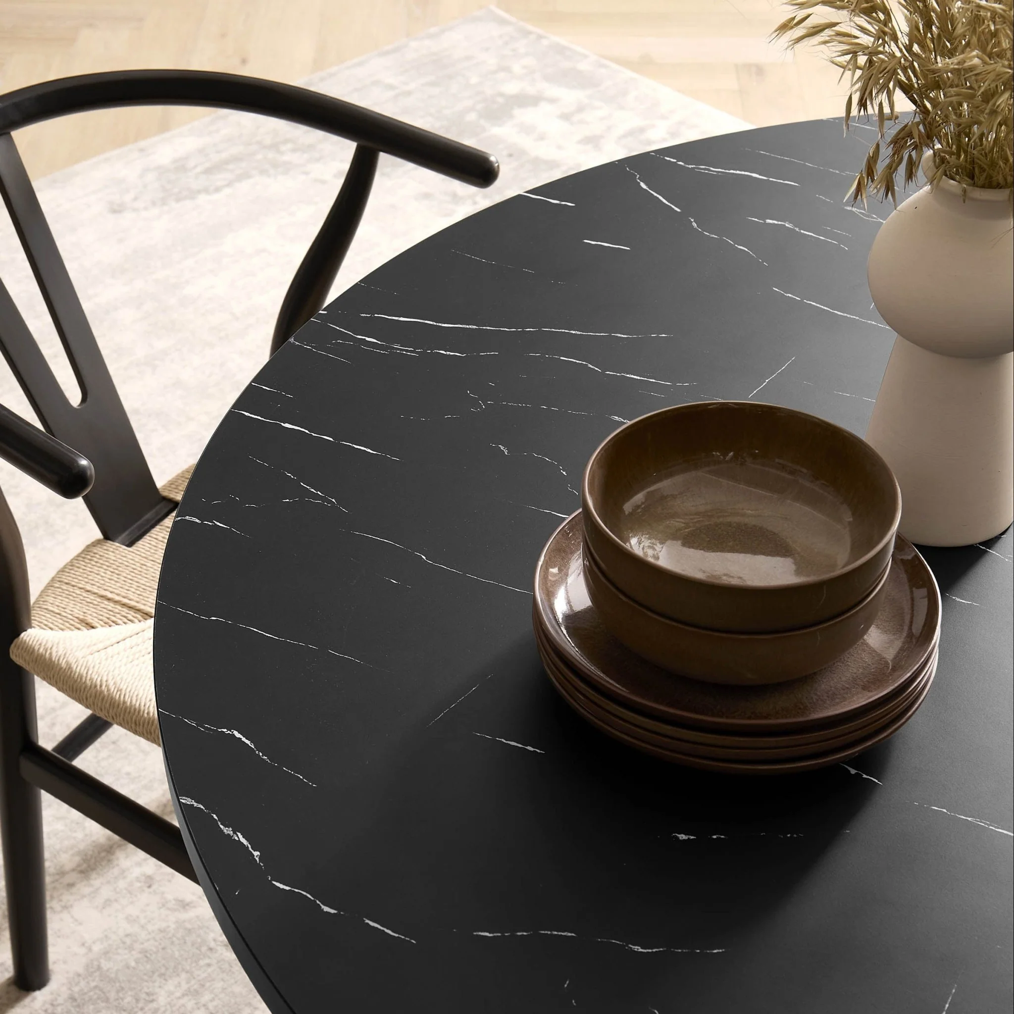 Juniper Reactive Glaze Set of 4 Pasta Bowls - Mocha - Image 3