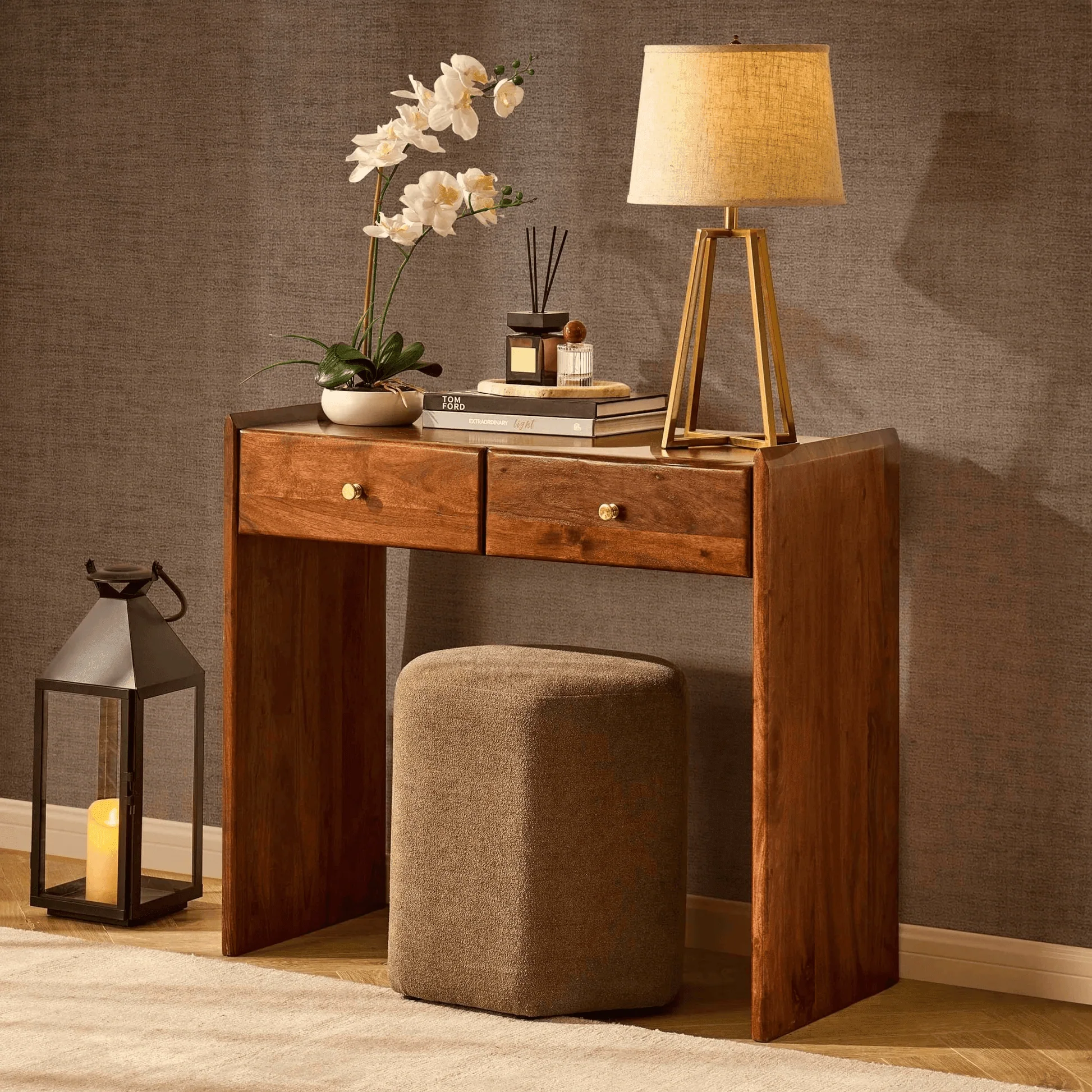 Kirsten Stool - Chenille Mushroom