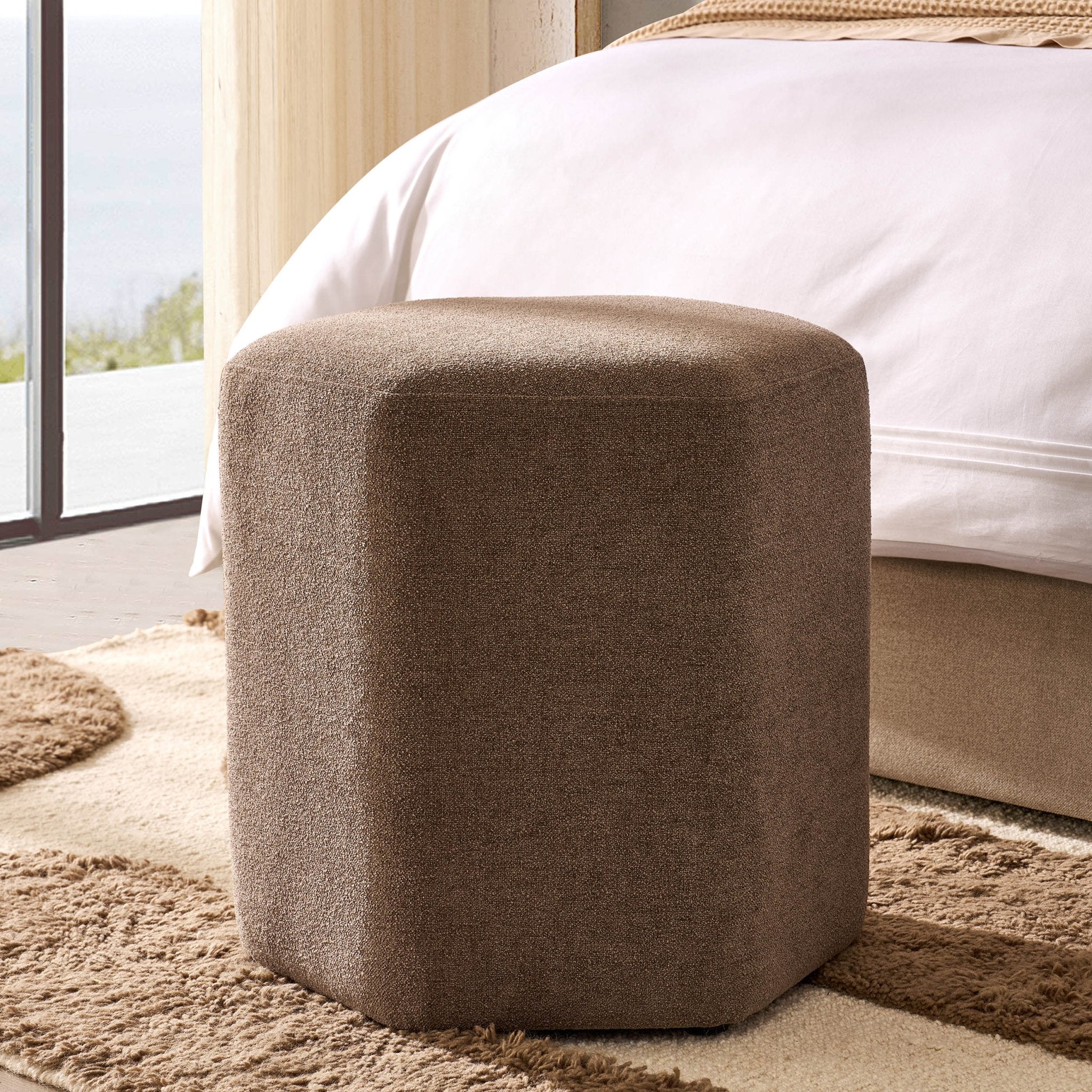 Kirsten Stool - Chenille Mushroom - Image 2