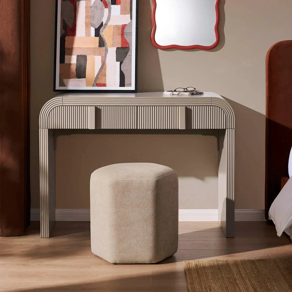 Kirsten Stool - Chenille Oatmeal