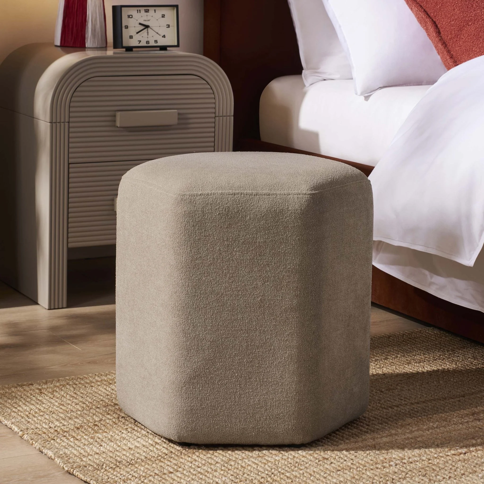 Kirsten Stool - Chenille Oatmeal - Image 3