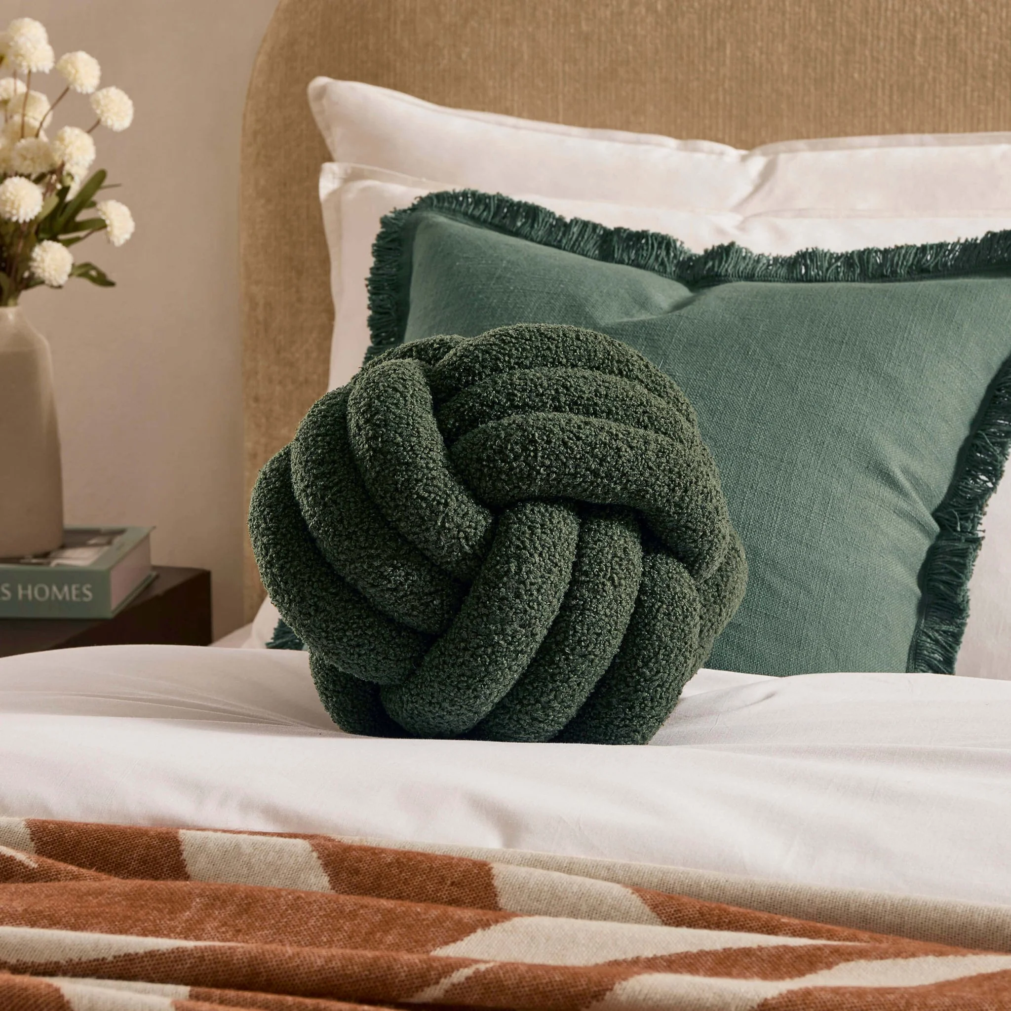 Knot Cushion - Forest Green