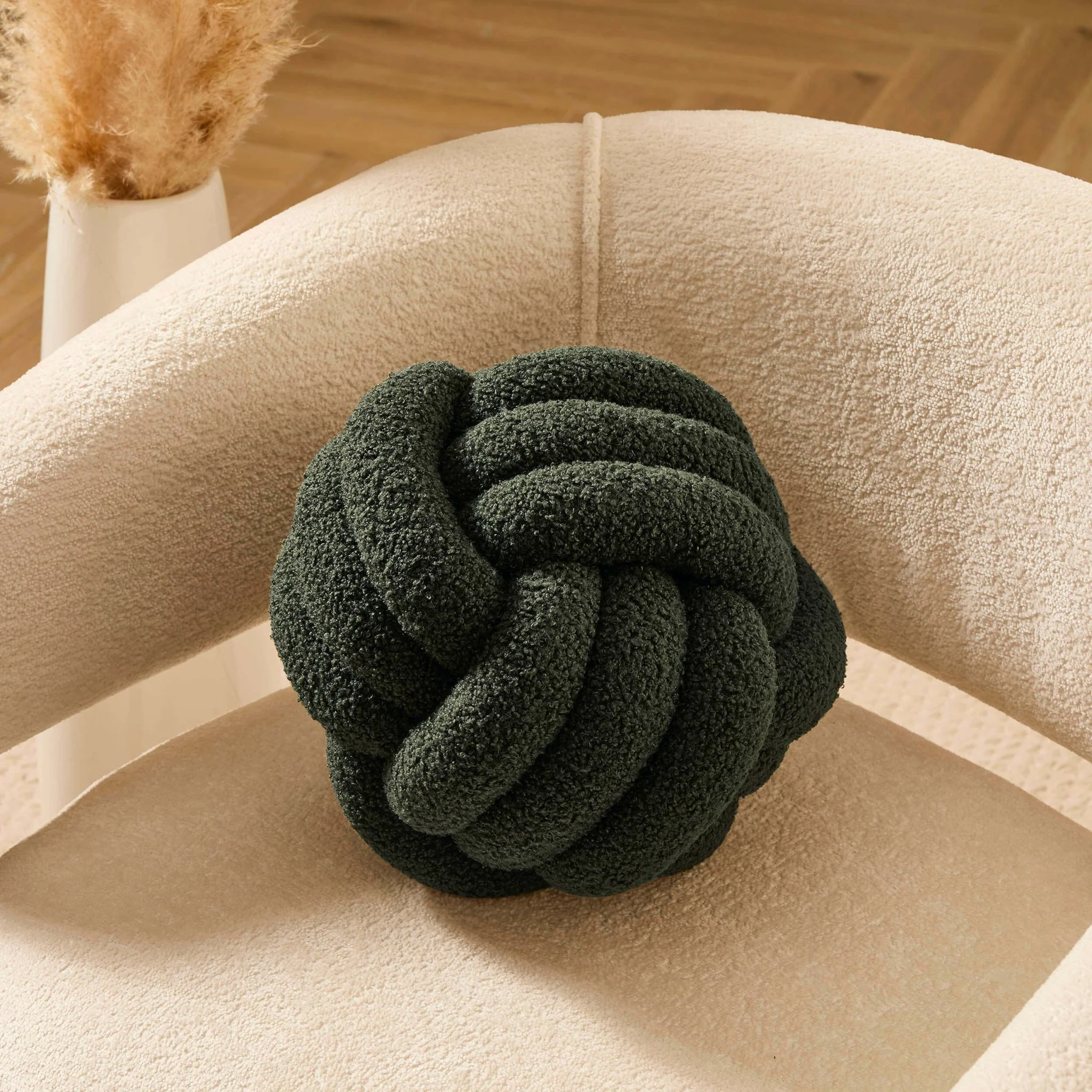 Knot Sofa Cushion - Forest Green