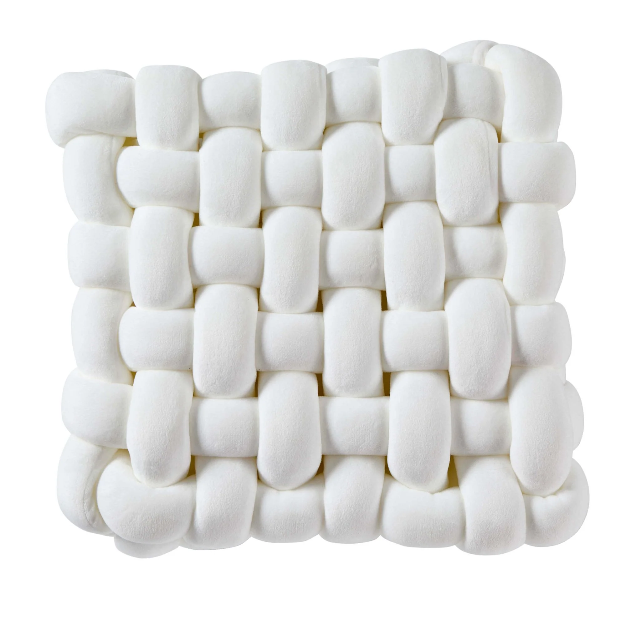 Knot Square Sofa Cushion - White - Image 4