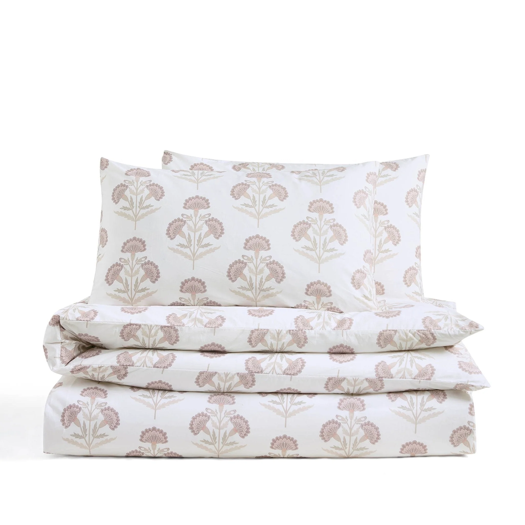 Kyoto 200 Thread Count Duvet Cover & Pillowcase Set - Lotus Flower - Heather - Image 6
