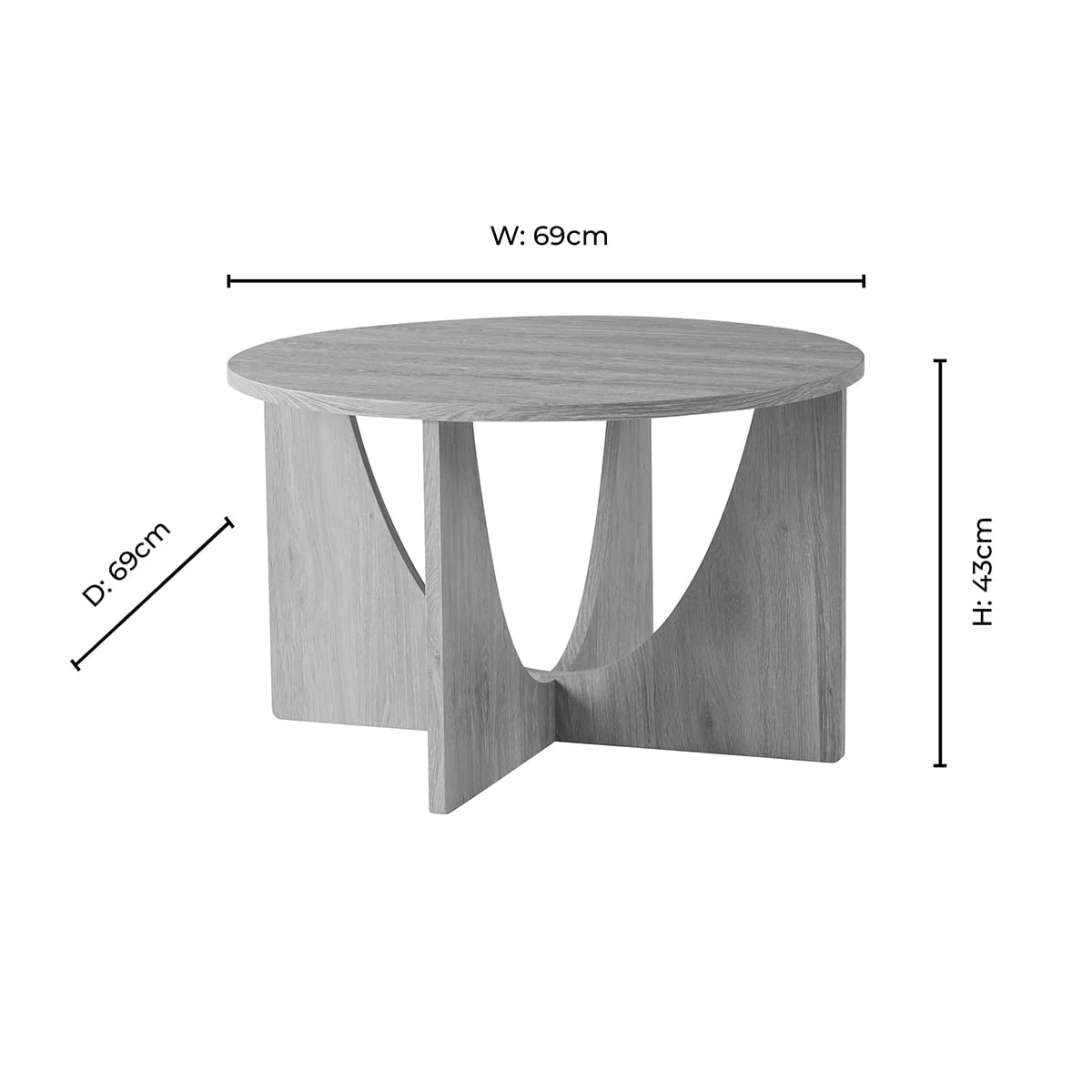 Lana Round Coffee Table - Light Wood - Image 6