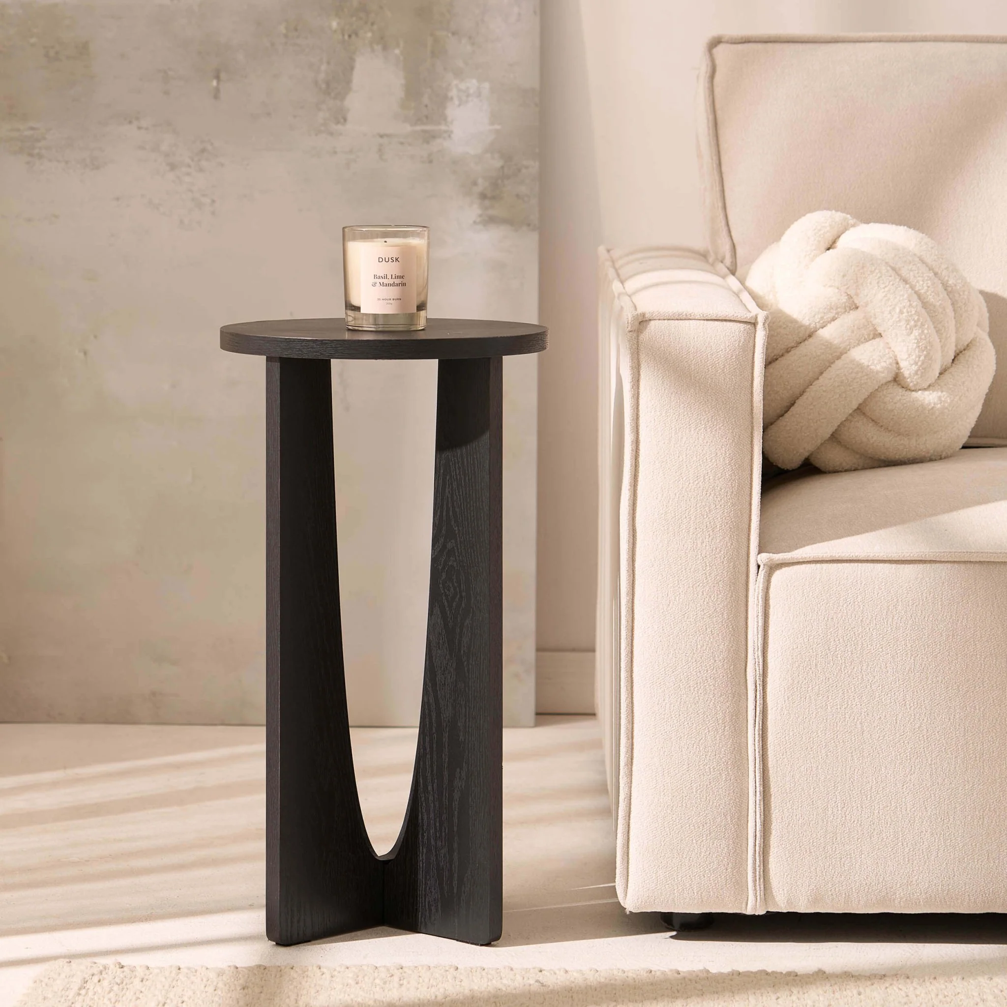 Lana Round Side Table - Black