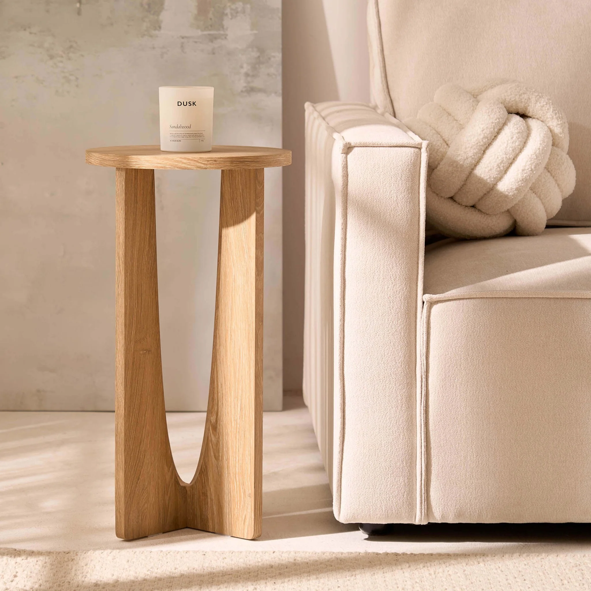 Lana Round Side Table - Light Wood - Image 2