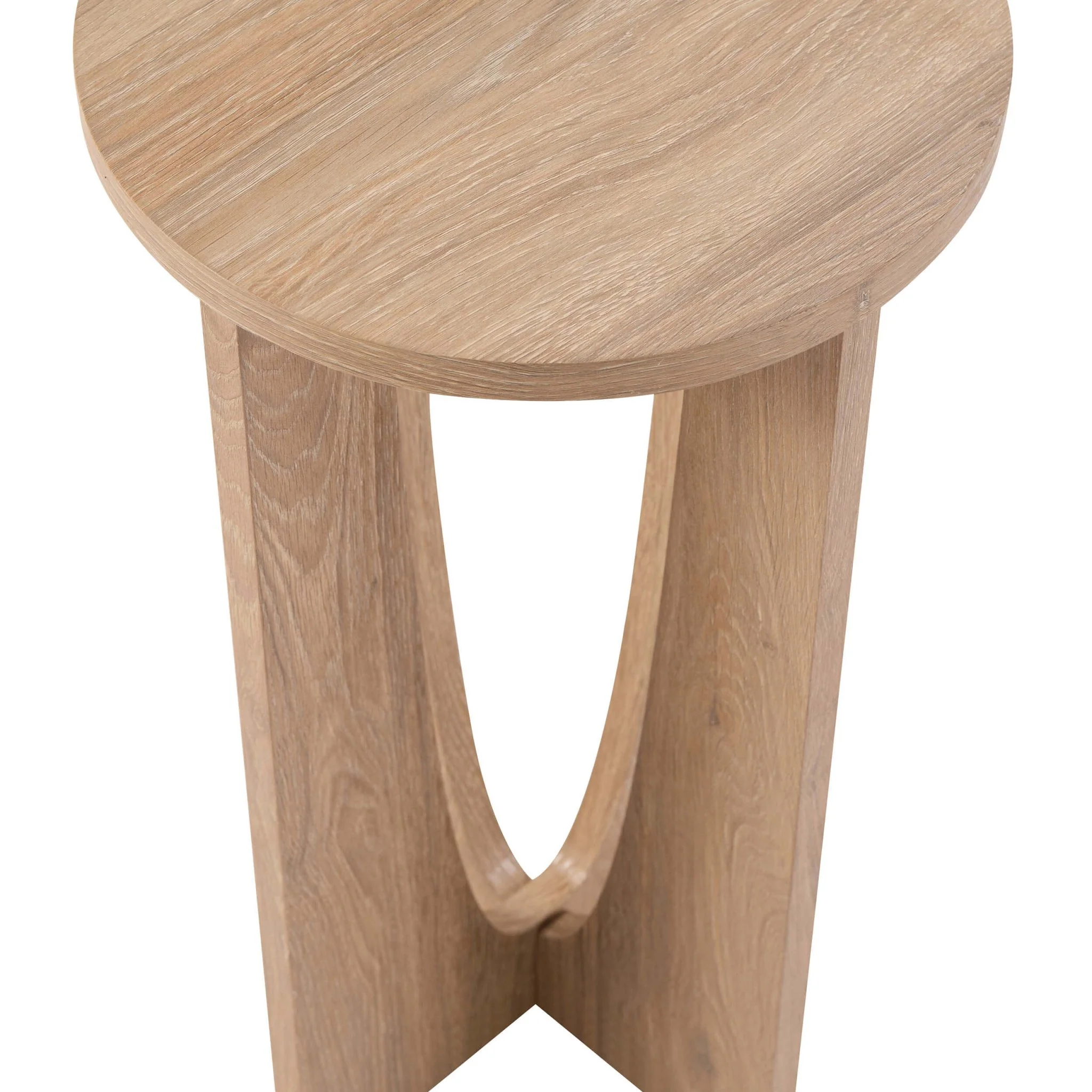 Lana Round Side Table - Light Wood - Image 4
