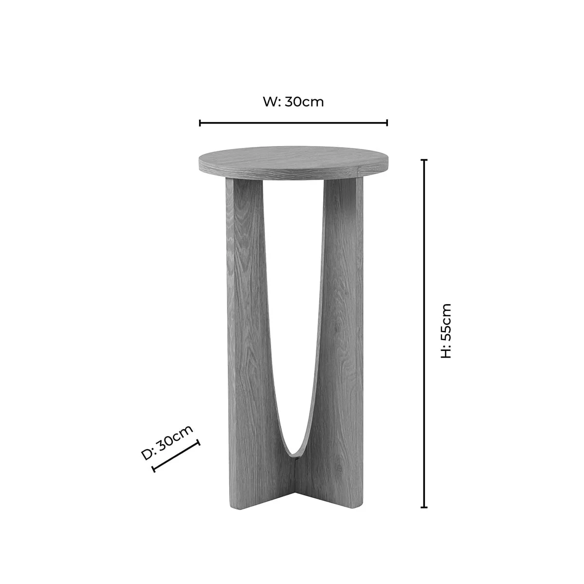 Lana Round Side Table - Light Wood - Image 5