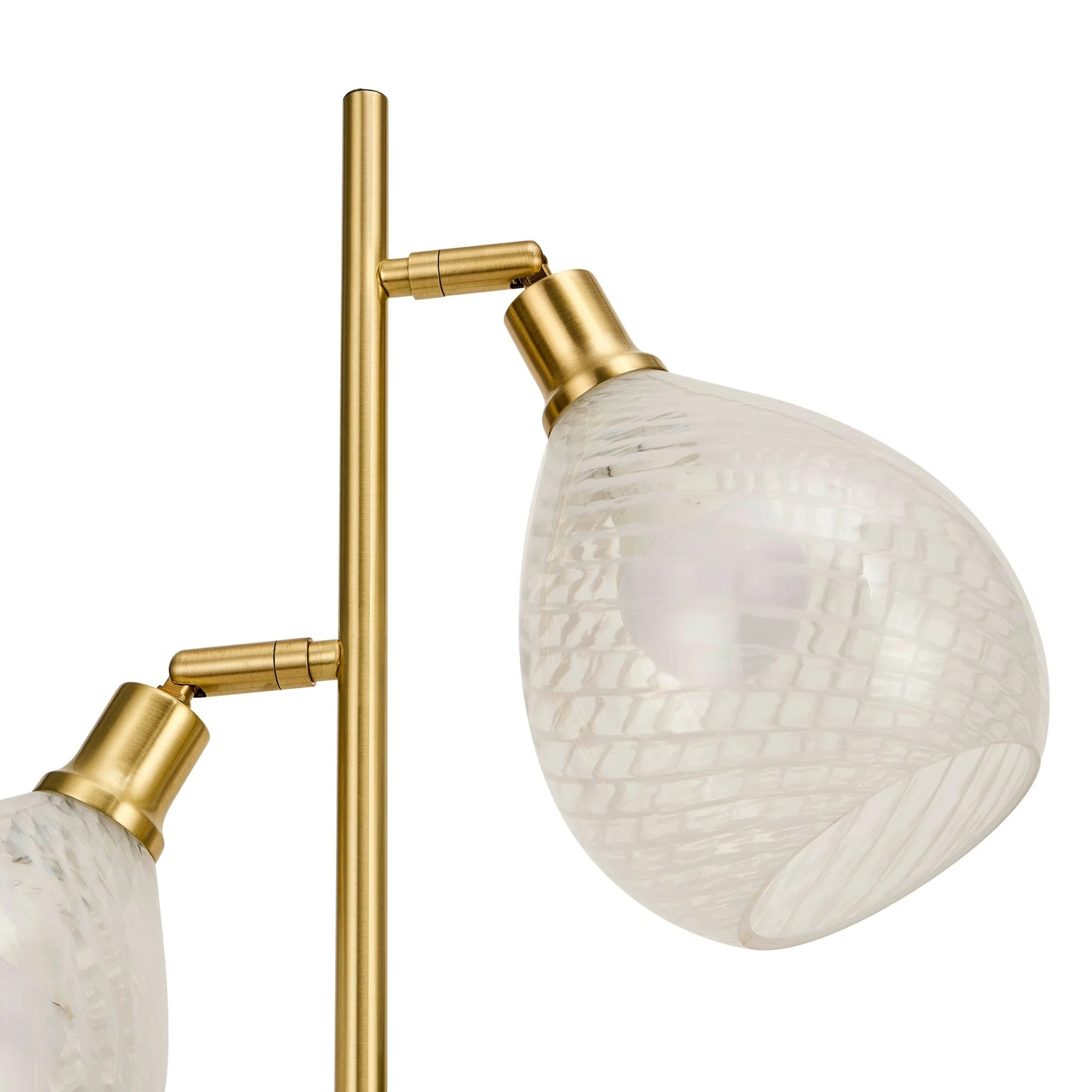Laylah Glass Shade Floor Lamp - Gold - Image 4