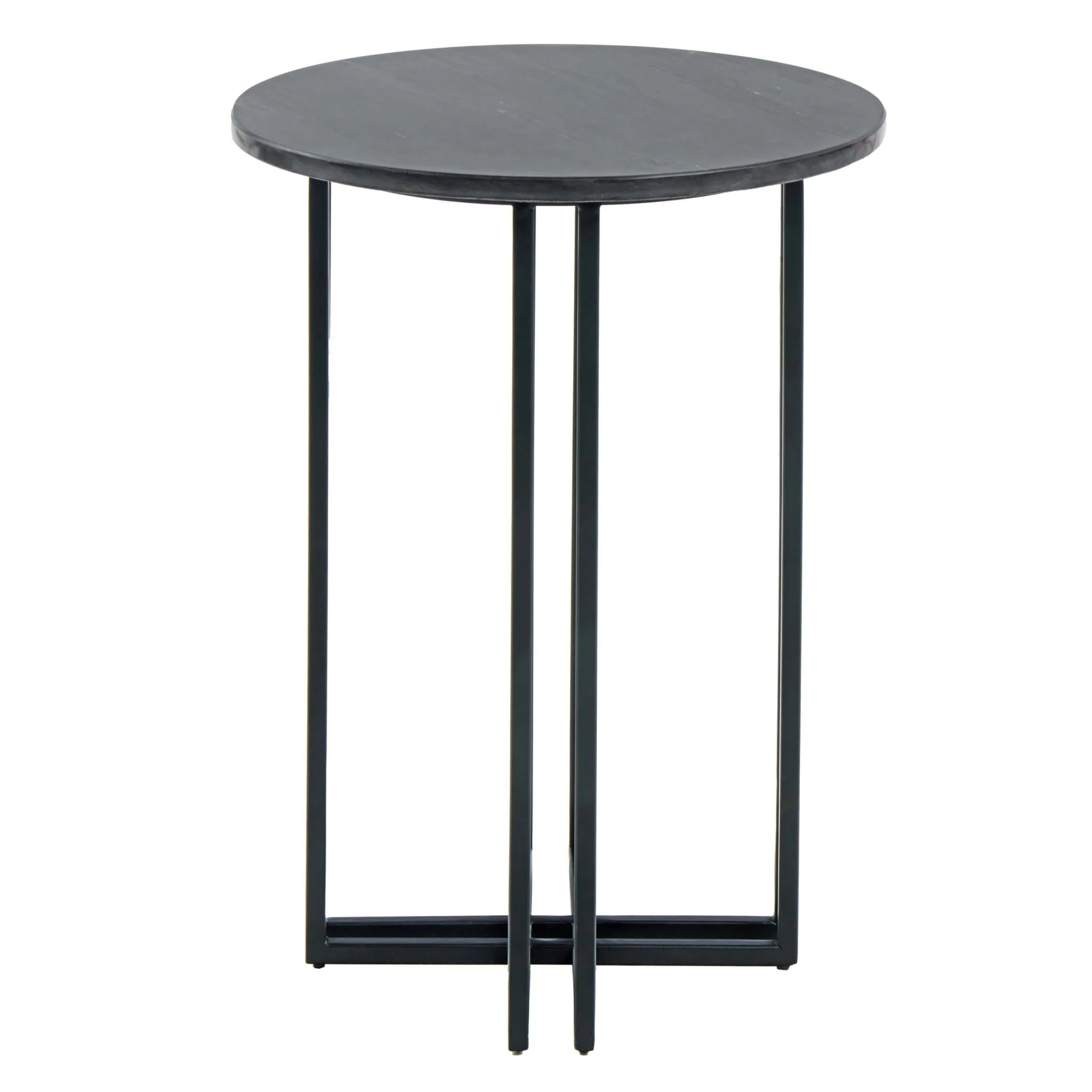 Leana Round Side Table - Dark Marble - Image 5