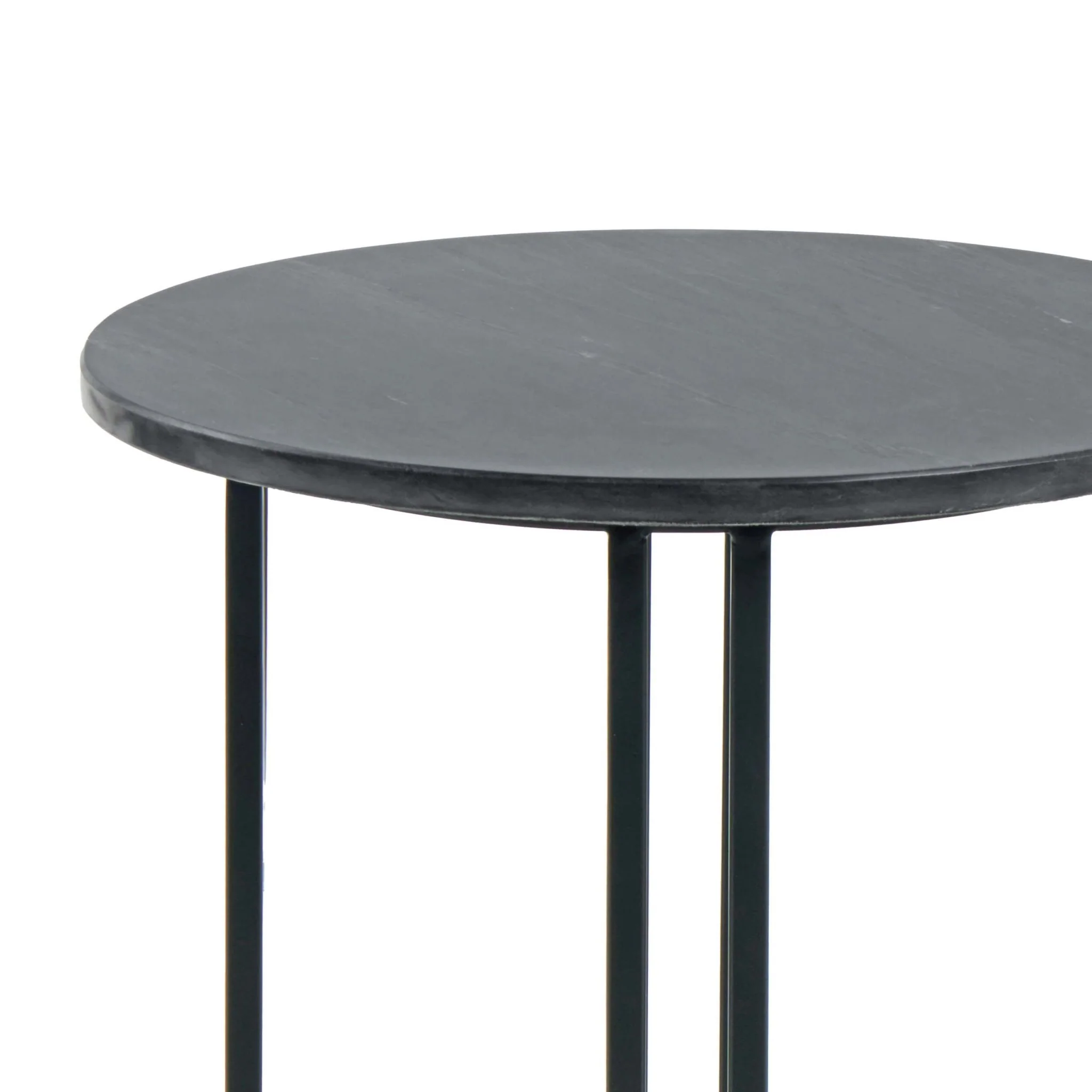 Leana Round Side Table - Dark Marble - Image 7