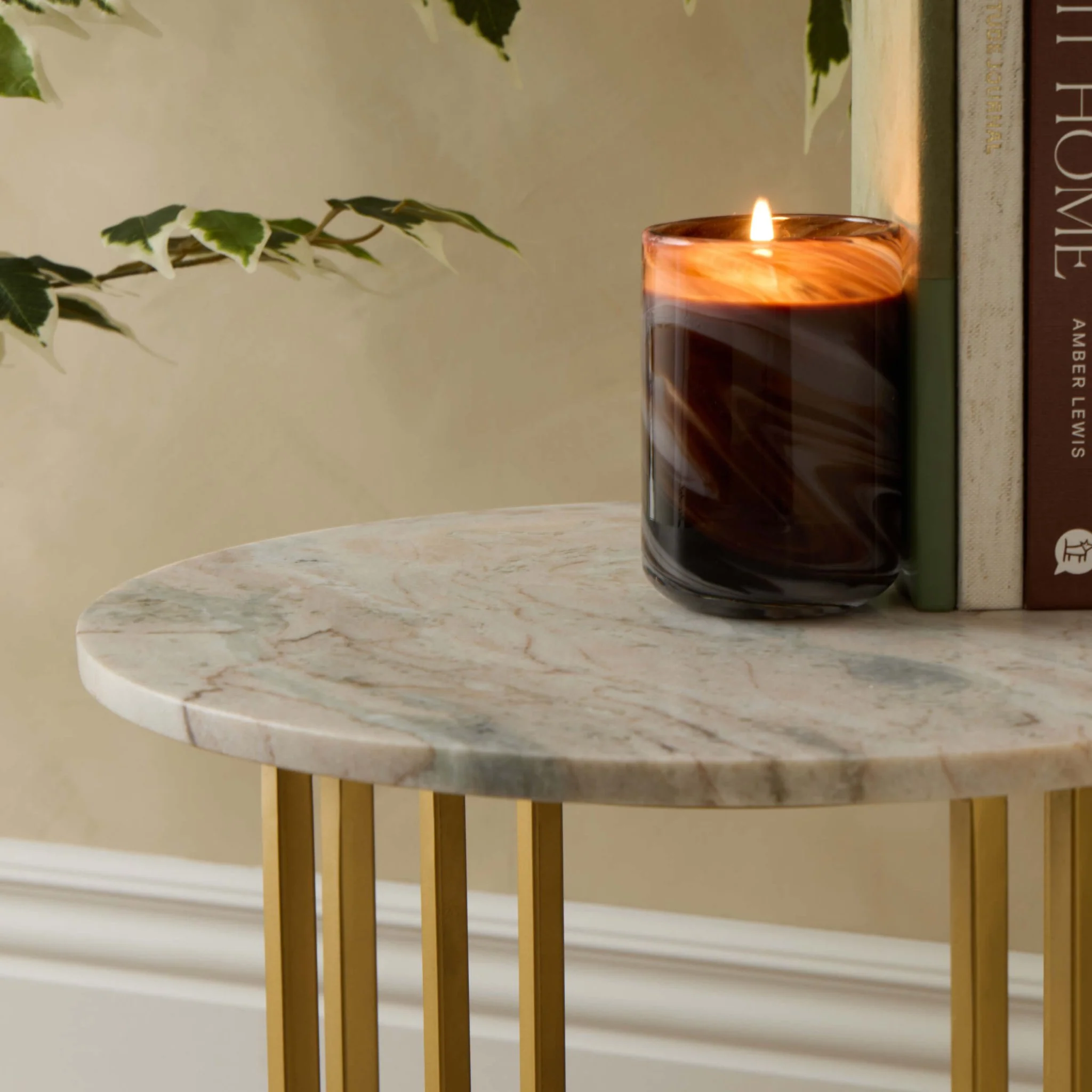 Leana Round Side Table - Marble - Image 3