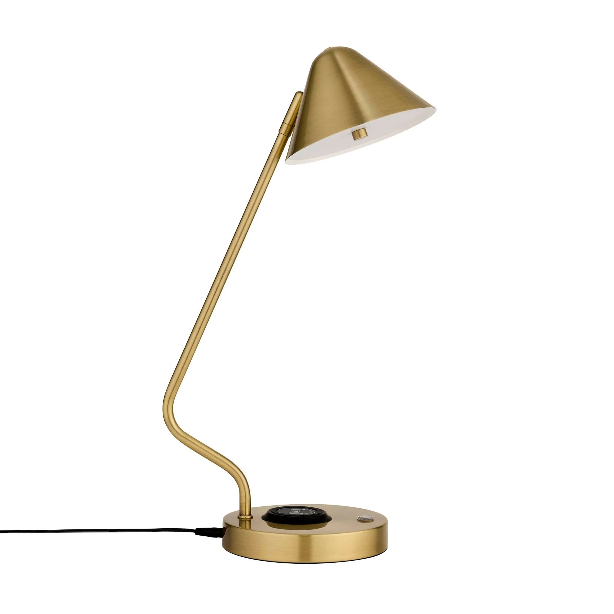 LED Desk Lamp with Phone Charging Station - Gold - Image 2