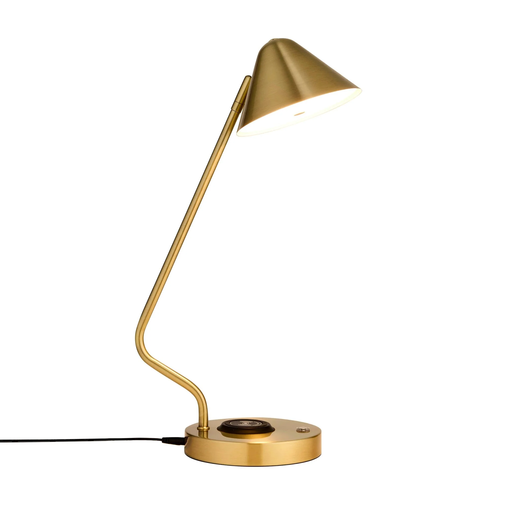 LED Desk Lamp with Phone Charging Station - Gold - Image 3