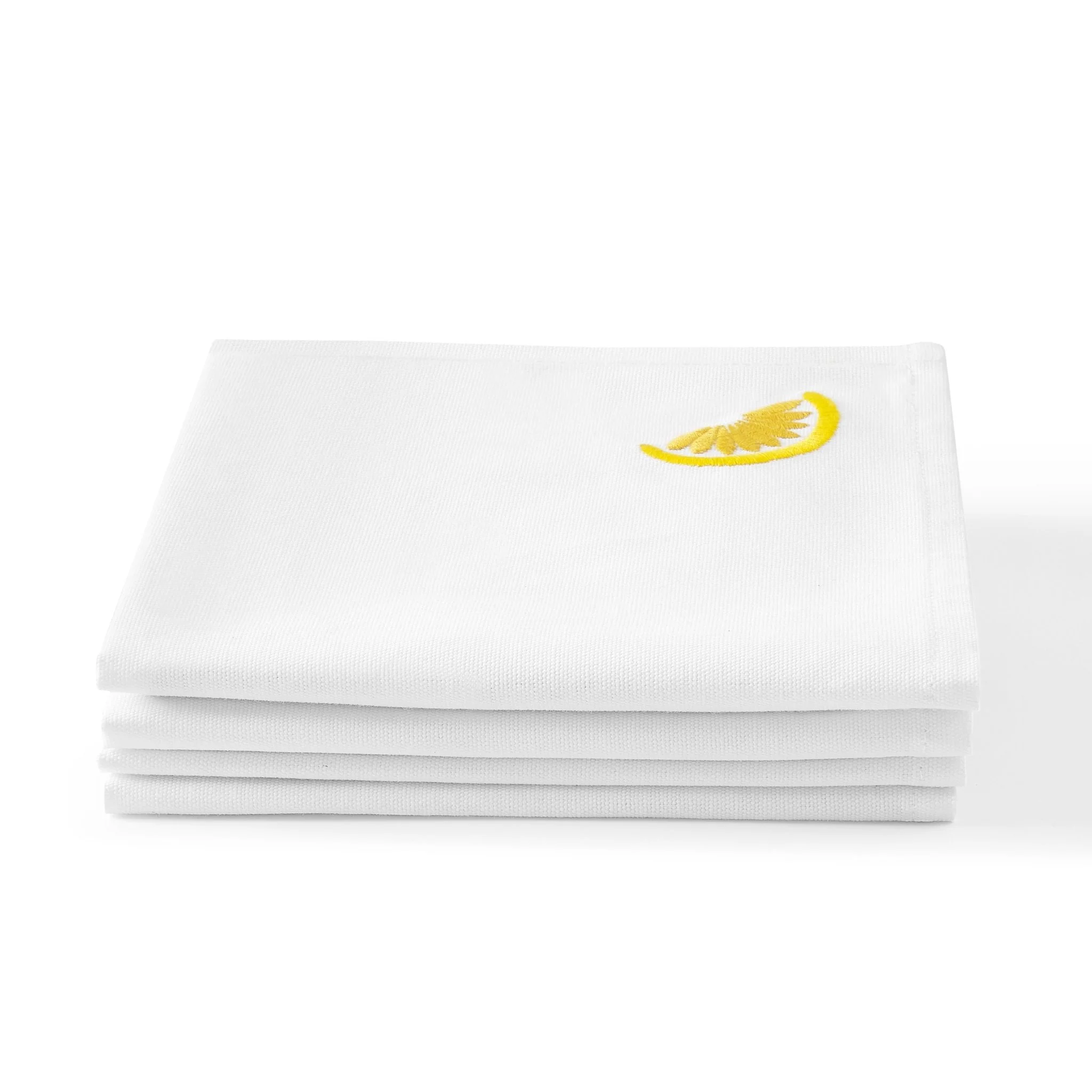 Lemons Embroidered Napkins - Set of 4 - Image 5