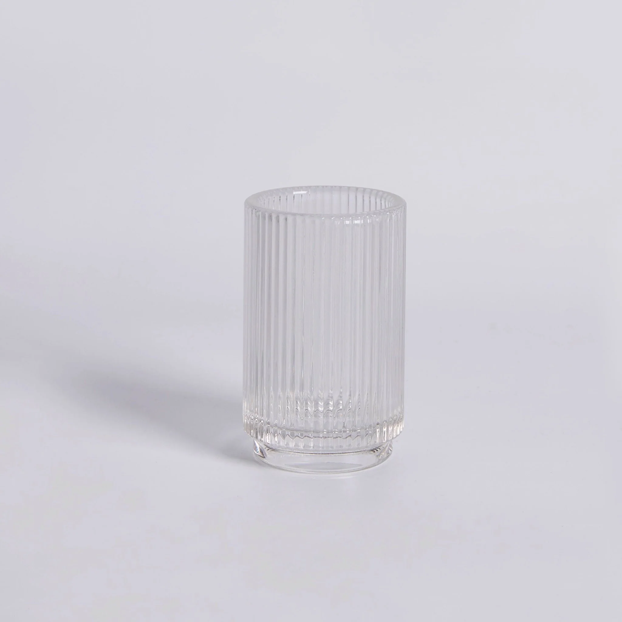 Lena Ribbed Glass Tumbler - Clear - Image 3