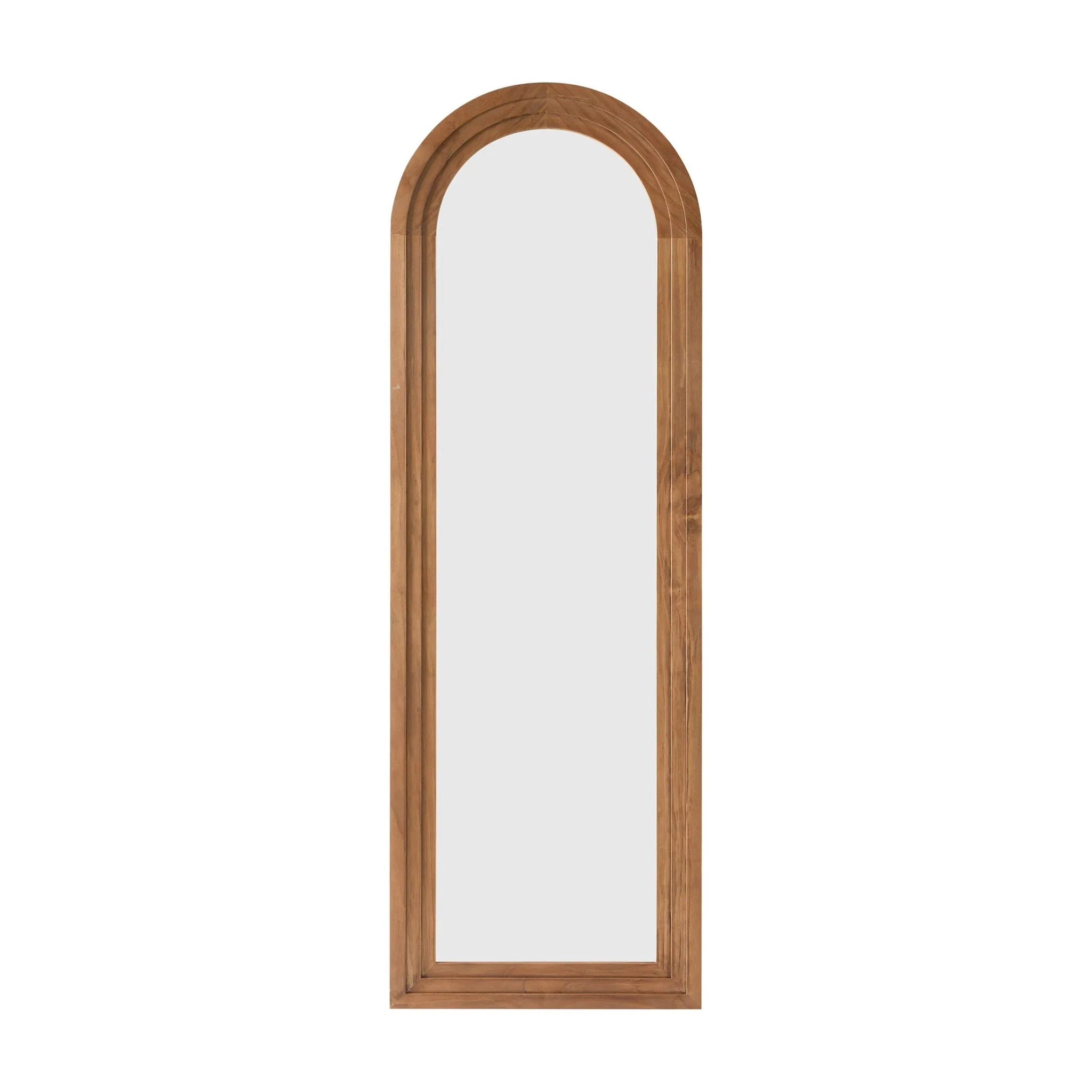 Lennon Arched Full Length Wood Mirror - Light Wood - Image 3