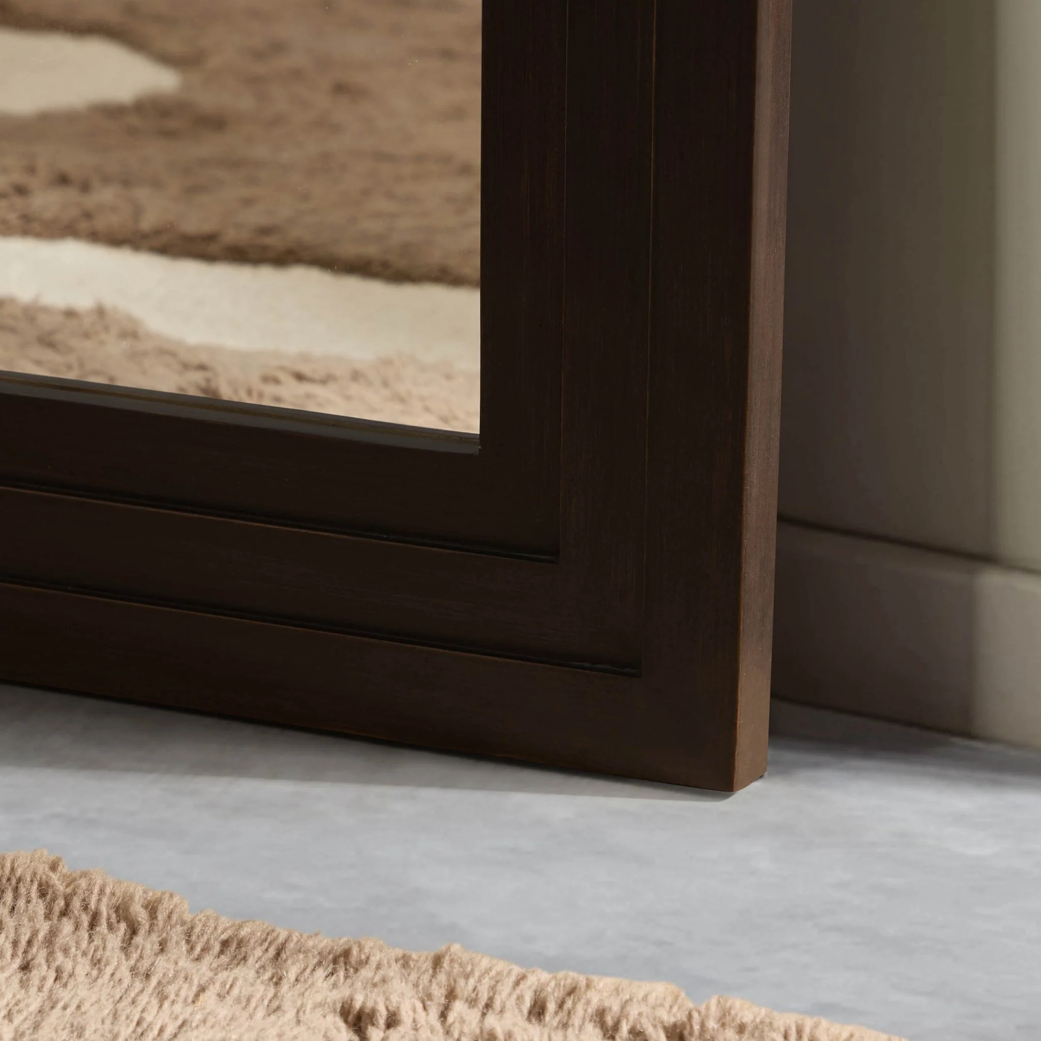 Lennon Arched Full Length Wood Mirror - Walnut - Image 3