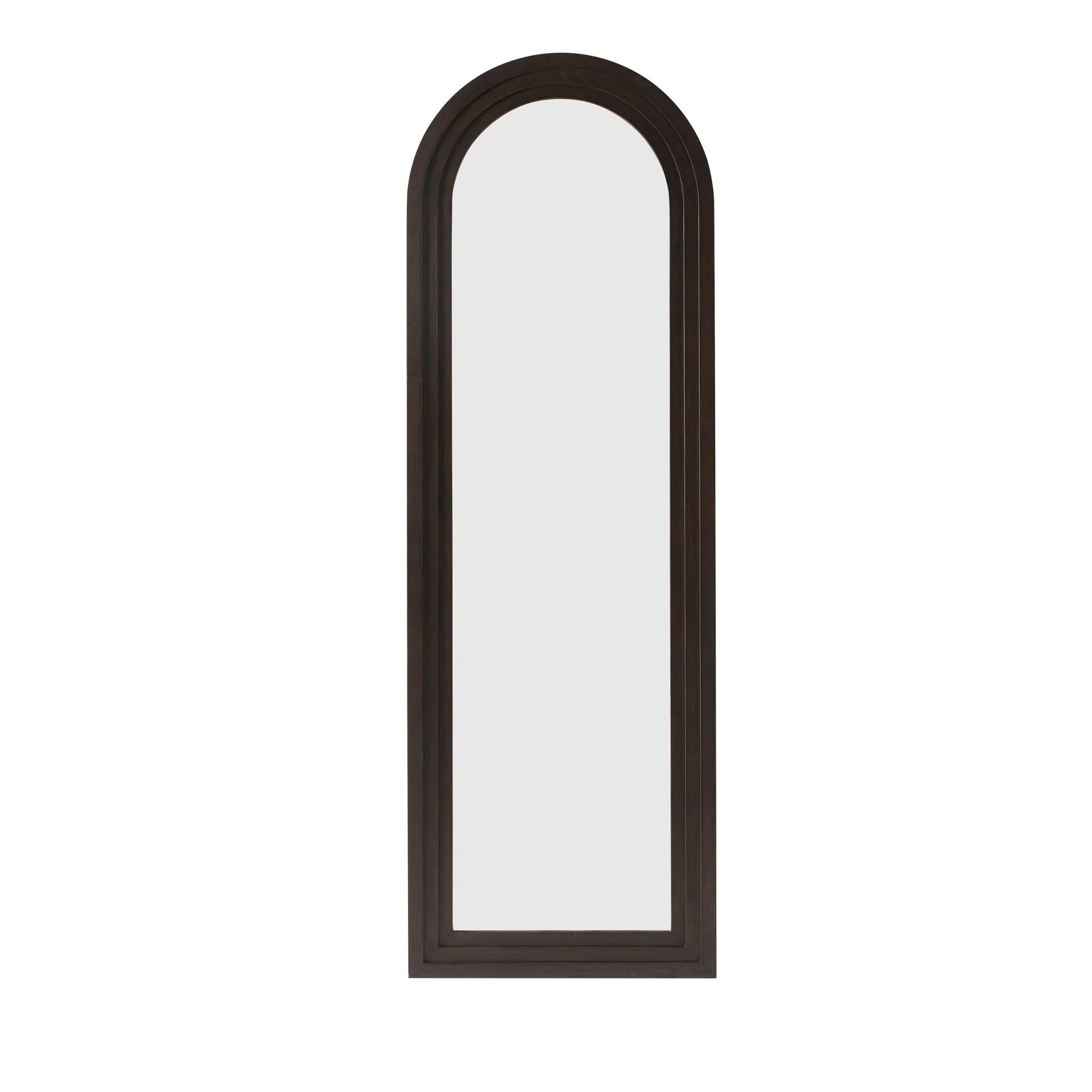 Lennon Arched Full Length Wood Mirror - Walnut - Image 4