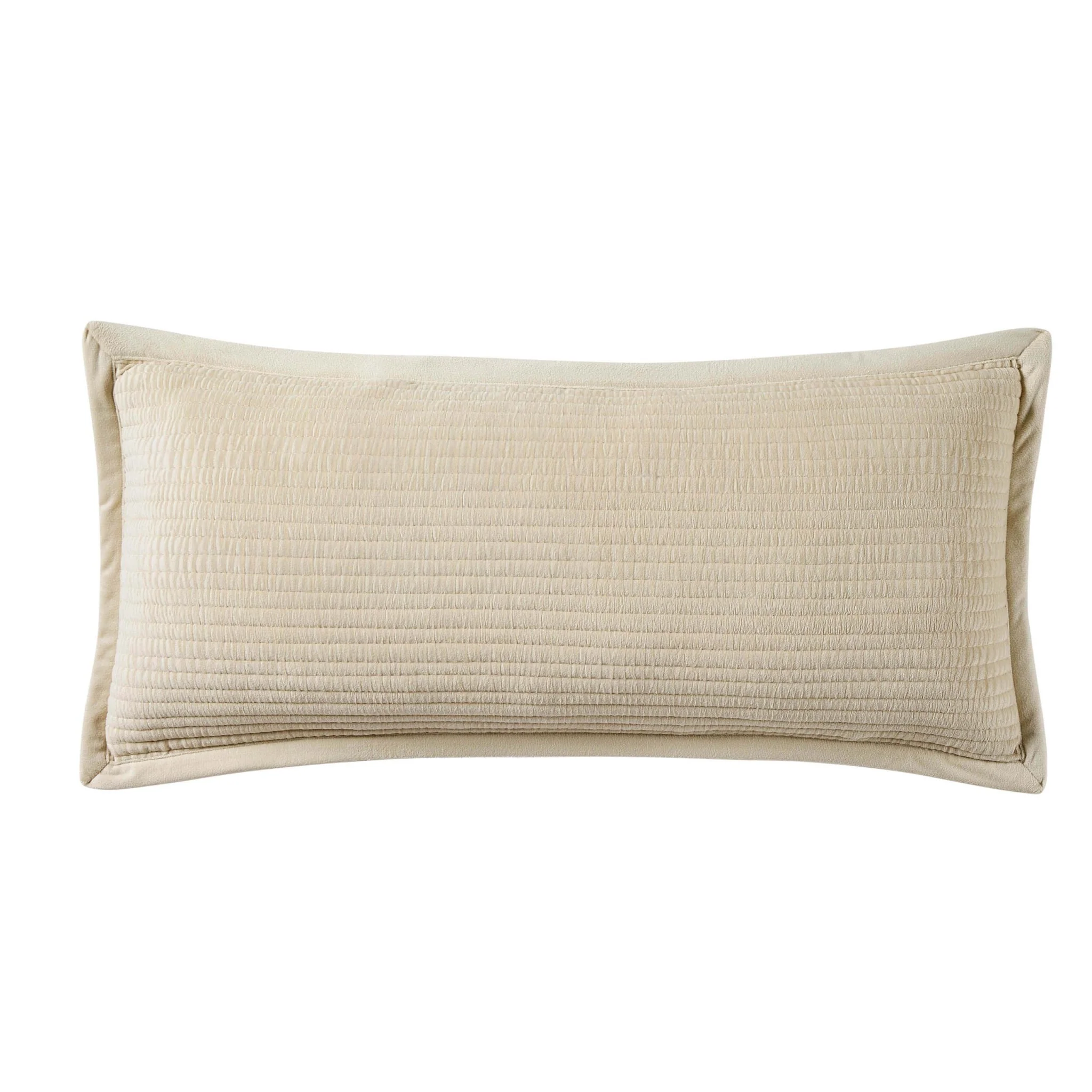 Leona Luxury Quilted Velvet Sofa Cushion Cover - Champagne - Image 5