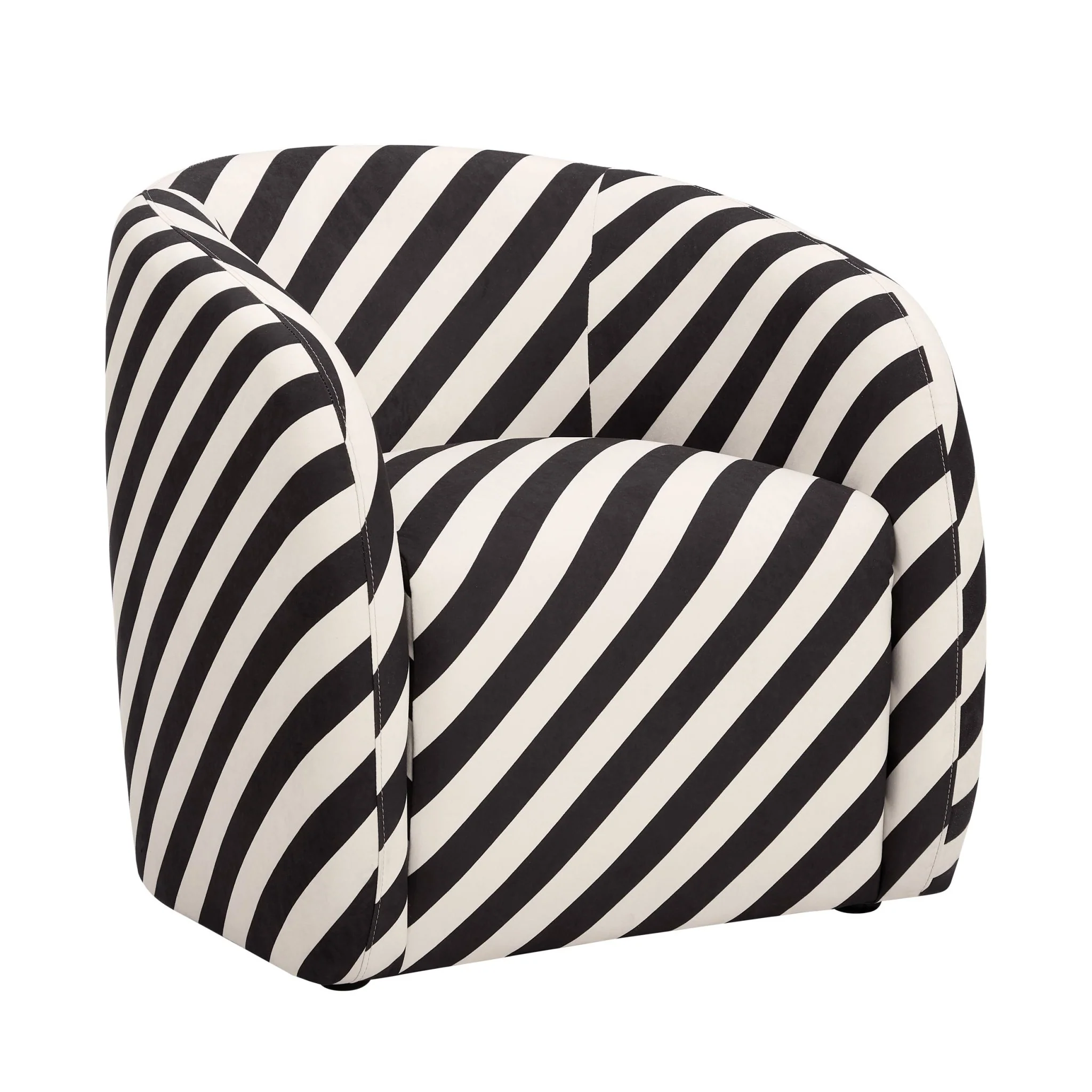Liberty Accent Chair - Mono Stripe - Image 4
