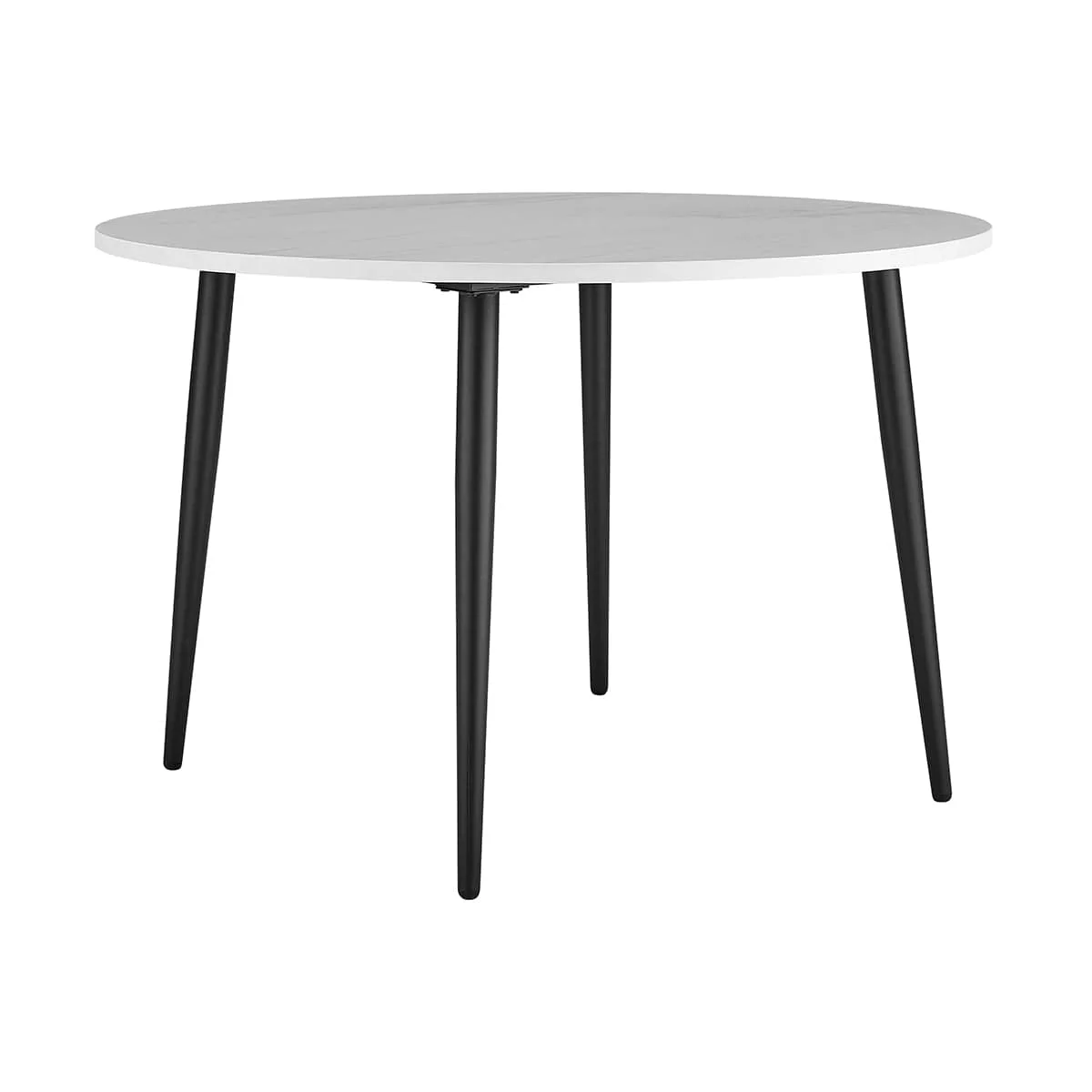 Lila Marble Effect 90cm Seater Dining Table - White - Image 6