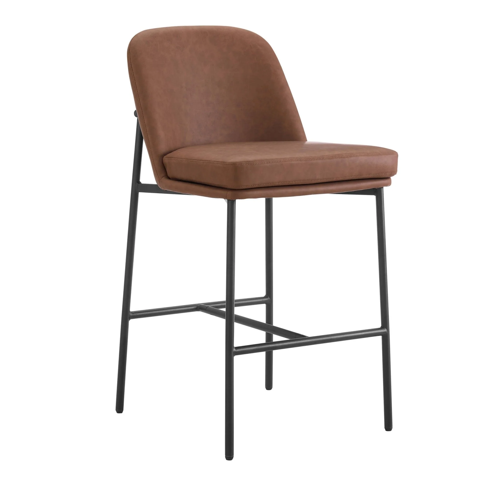 Lily Set of 2 Barstools - Faux Leather Tan - Image 3