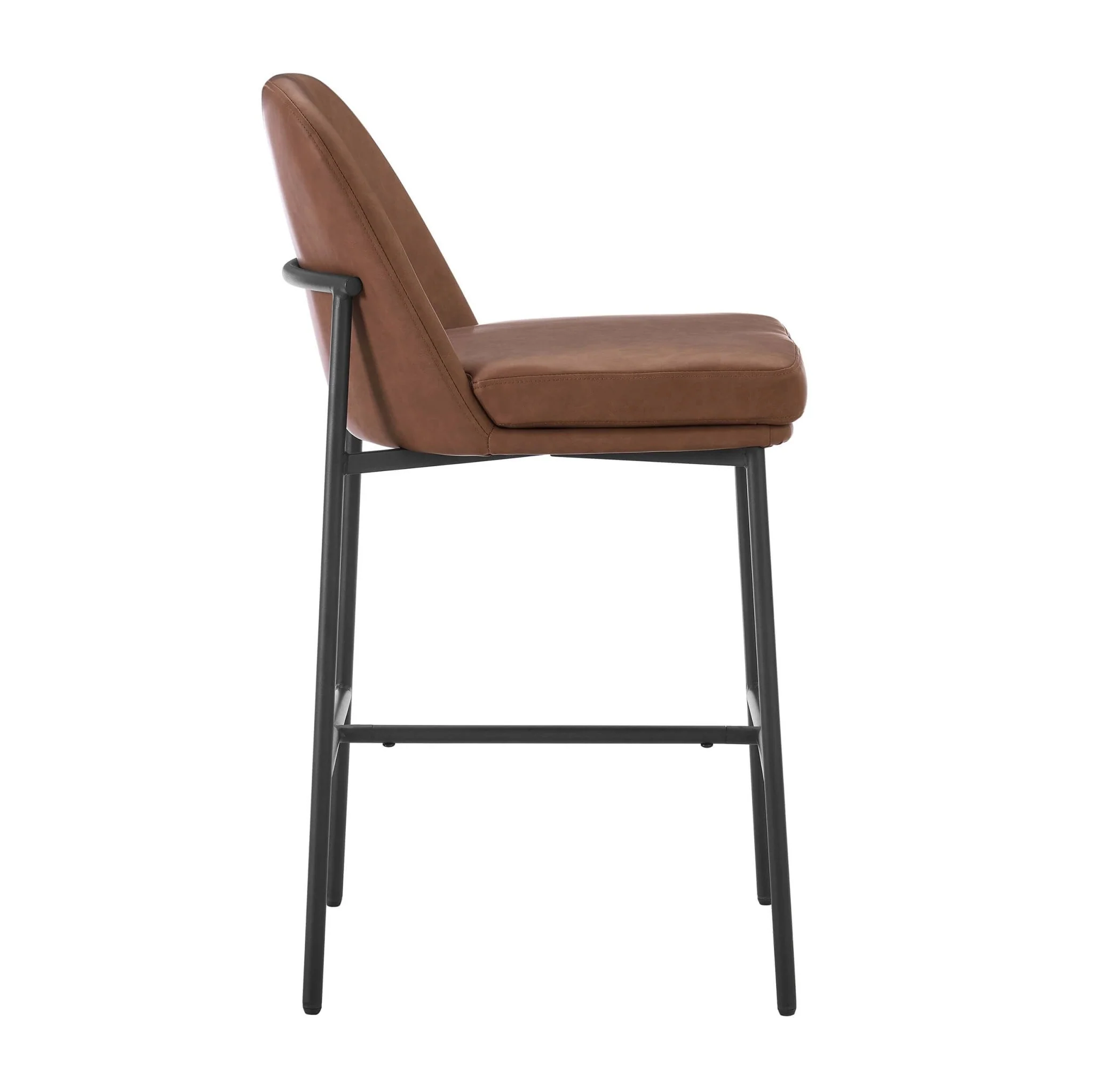 Lily Set of 2 Barstools - Faux Leather Tan - Image 4