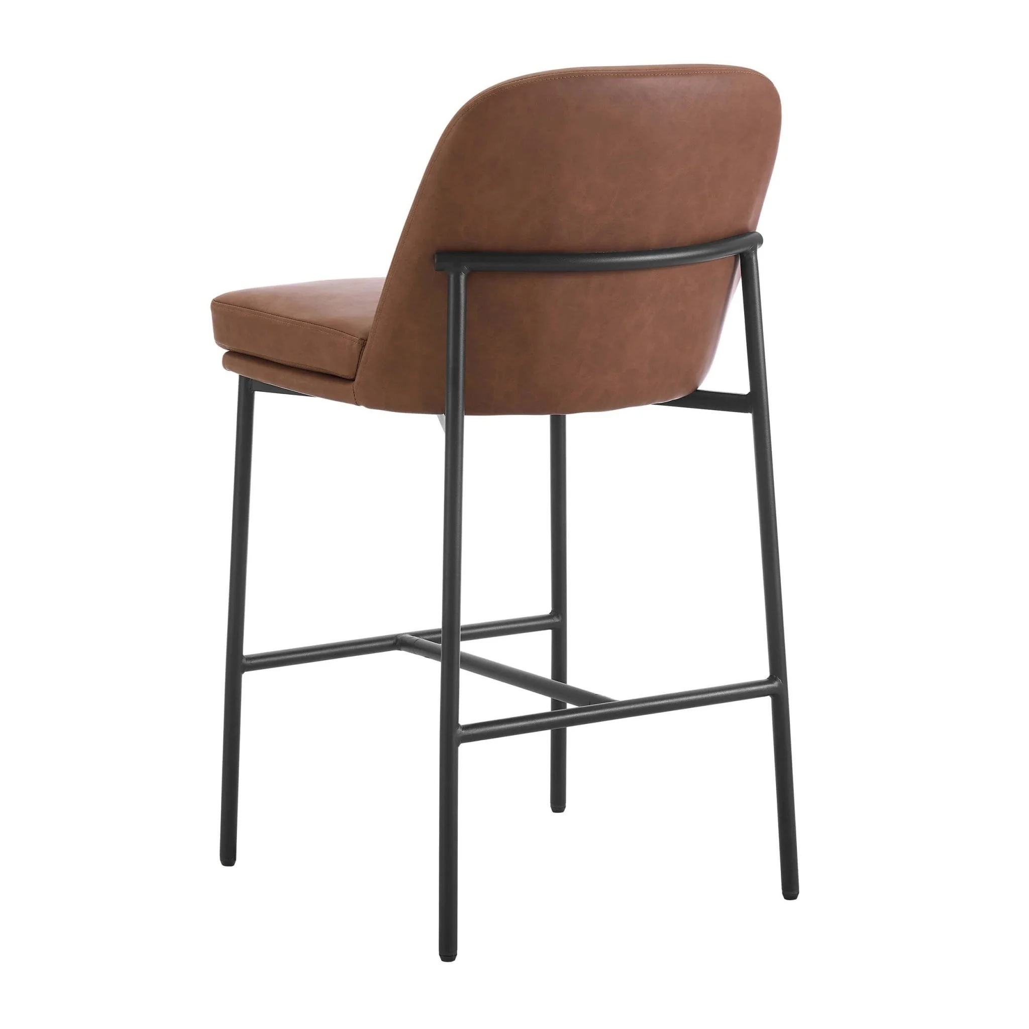 Lily Set of 2 Barstools - Faux Leather Tan - Image 5