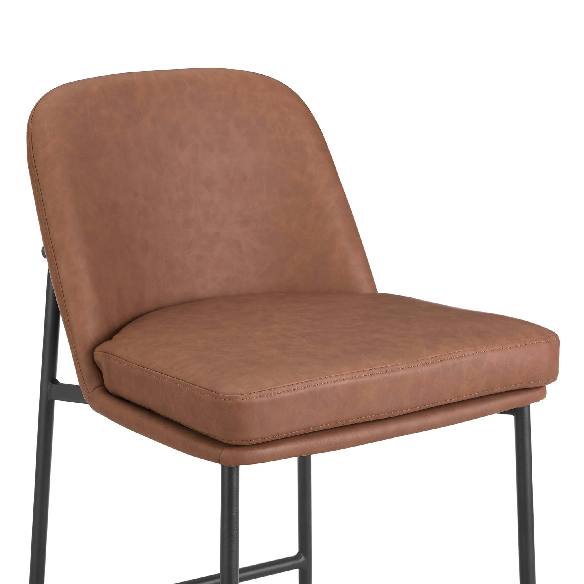 Lily Set of 2 Barstools - Faux Leather Tan - Image 6
