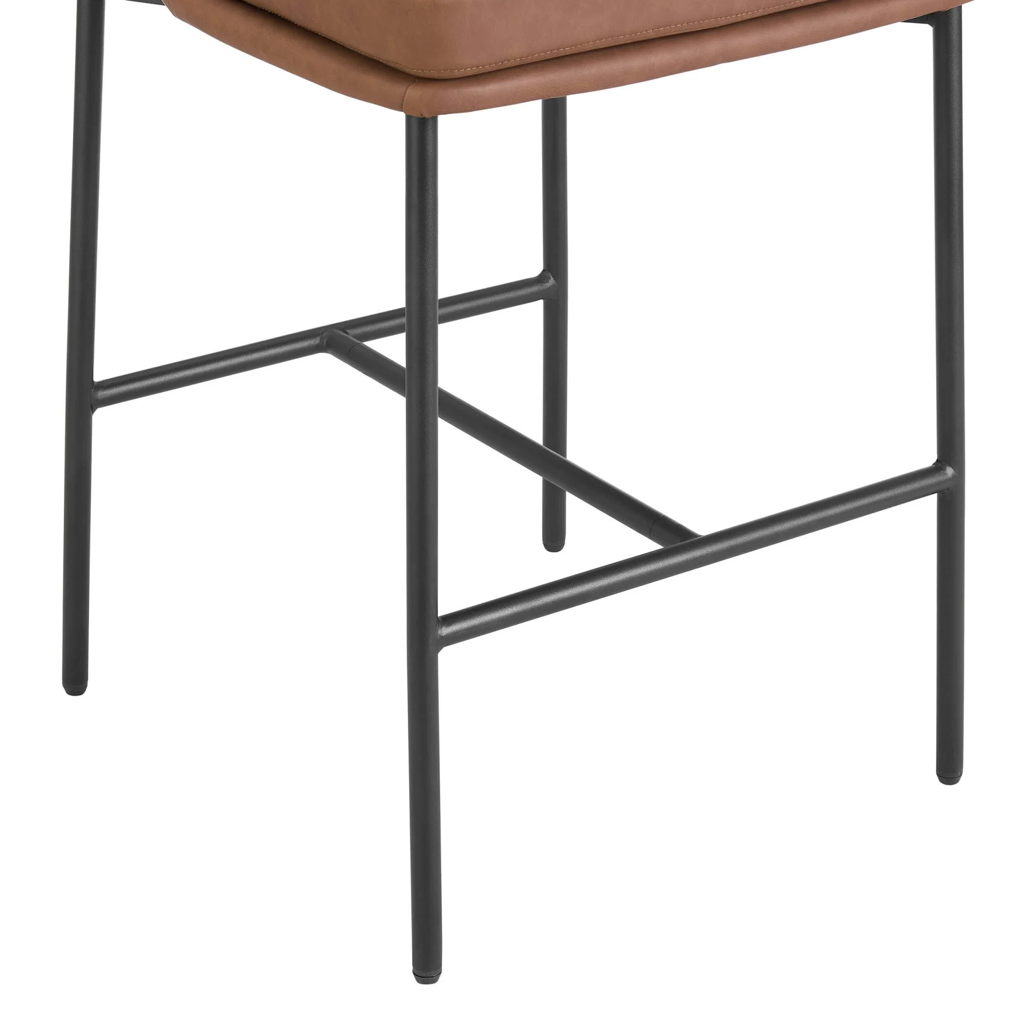 Lily Set of 2 Barstools - Faux Leather Tan - Image 7