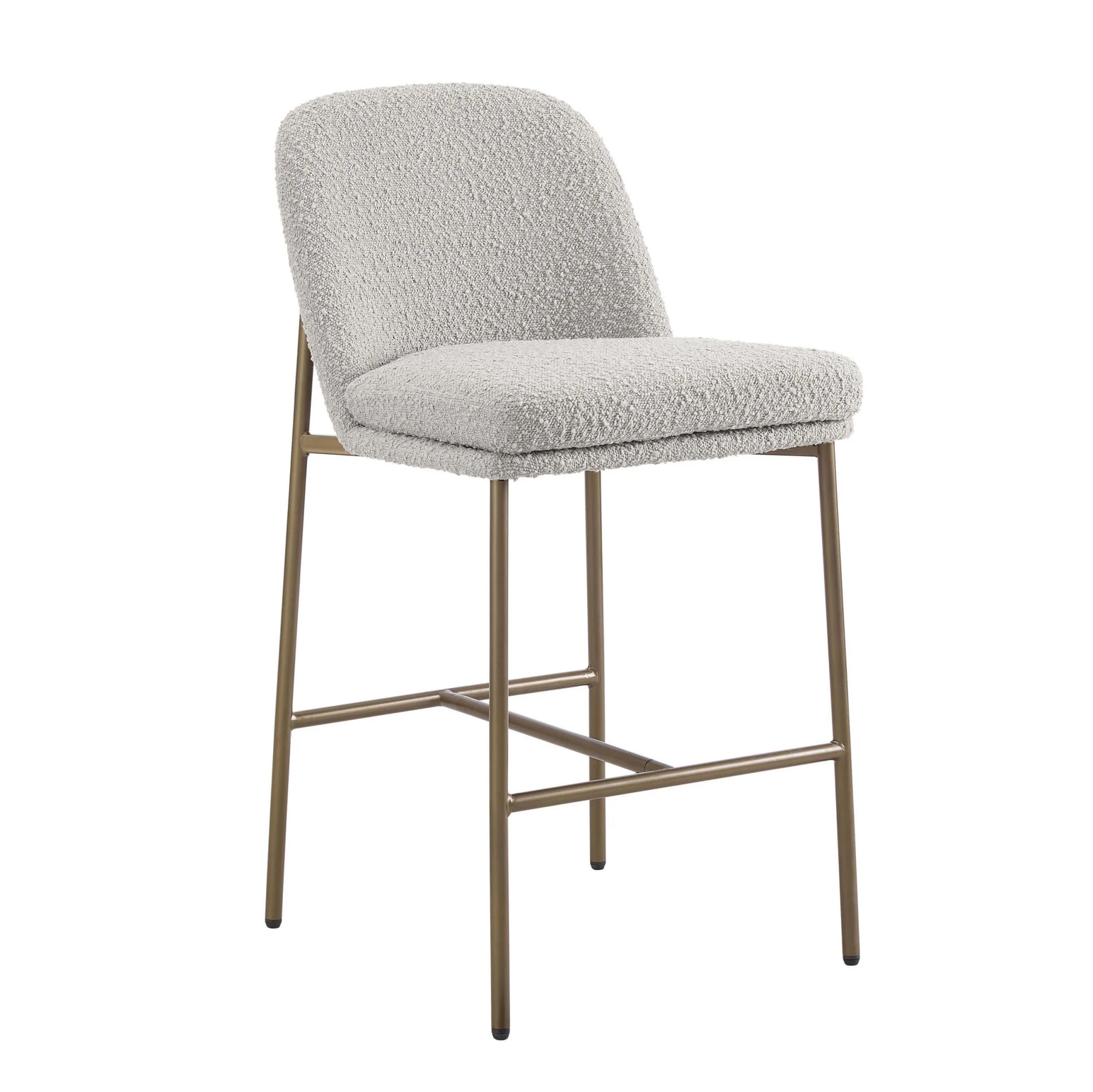 Lily Set of 2 Barstools - Taupe Boucle - Image 3
