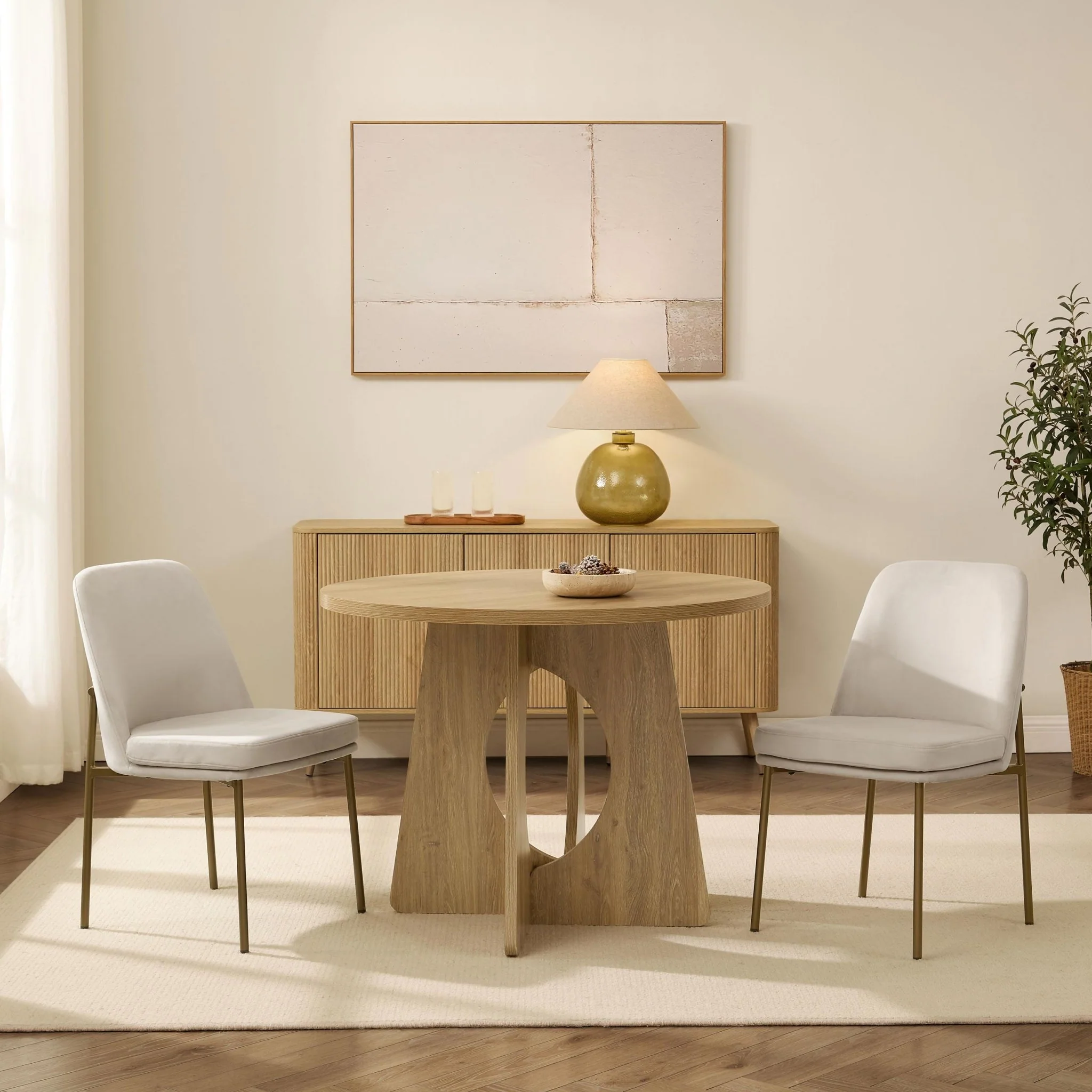 Lily Set of 2 Dining Chairs - Ecru