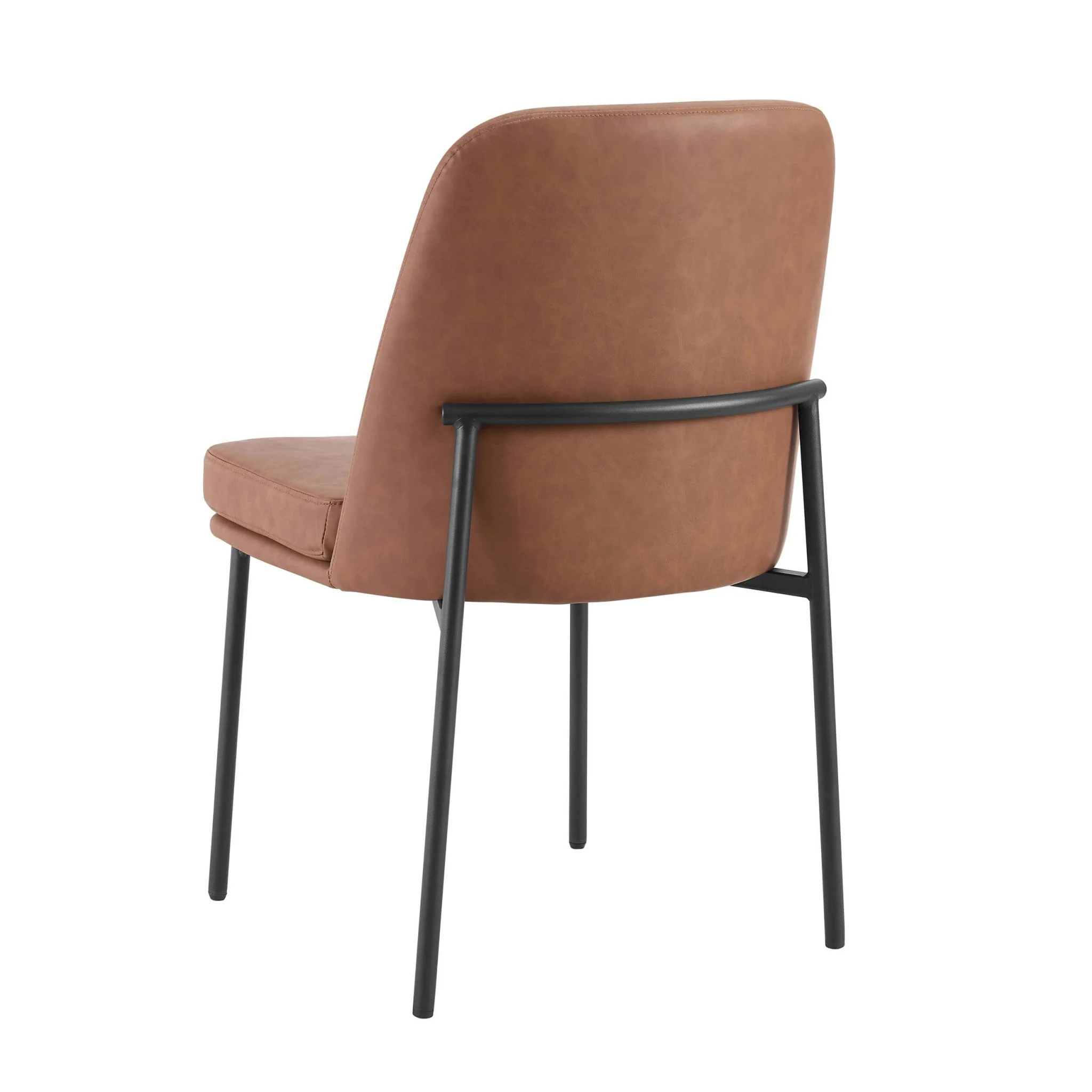 Lily Set of 2 Dining Chairs - Faux Leather Tan - Image 5