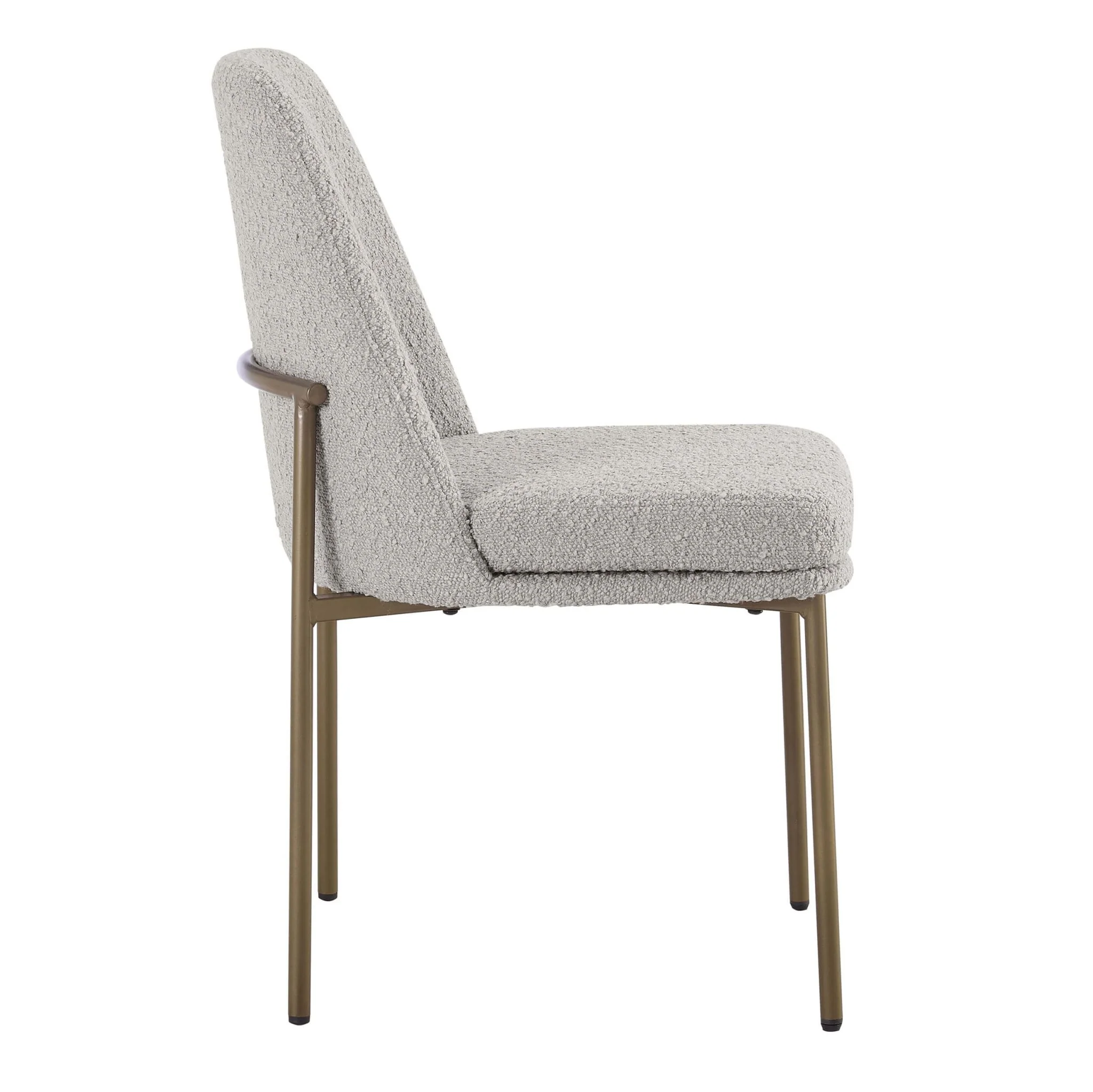 Lily Set of 2 Dining Chairs - Taupe Boucle - Image 4