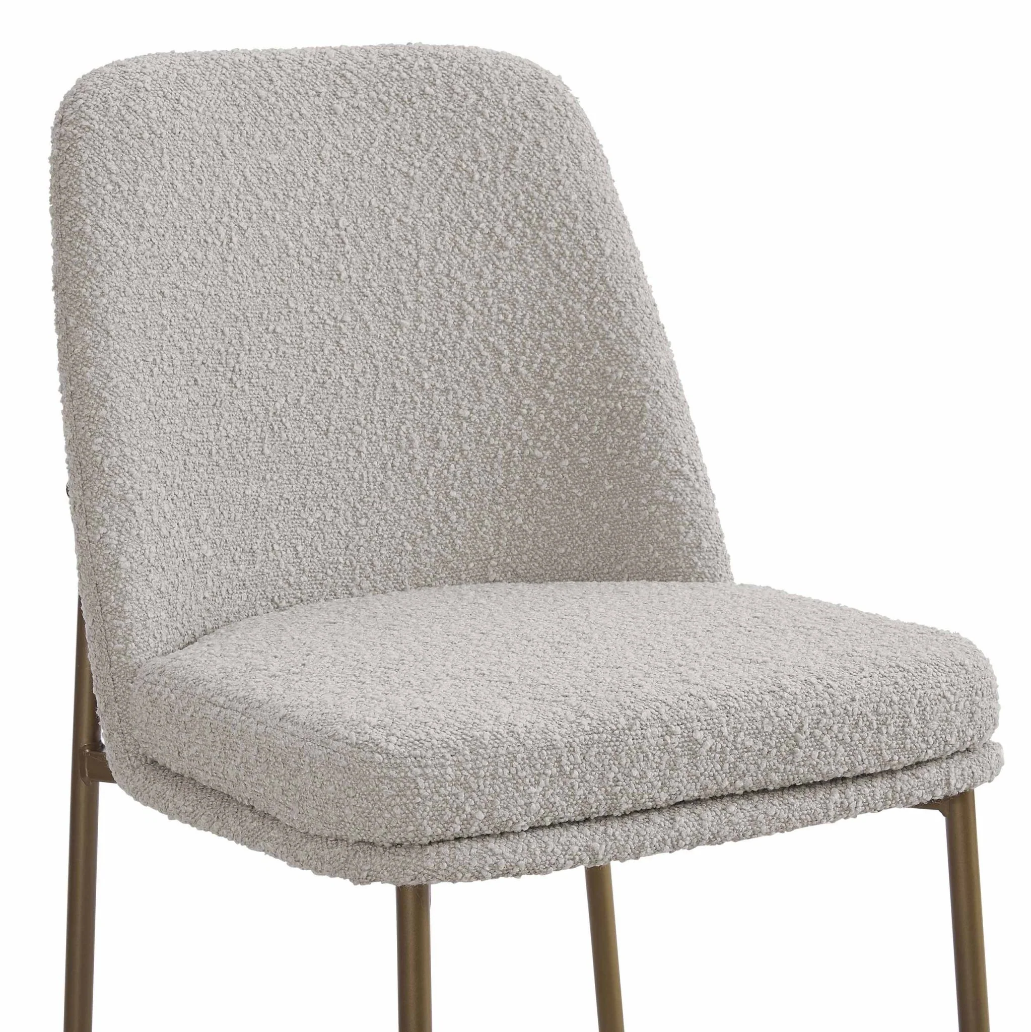 Lily Set of 2 Dining Chairs - Taupe Boucle - Image 6