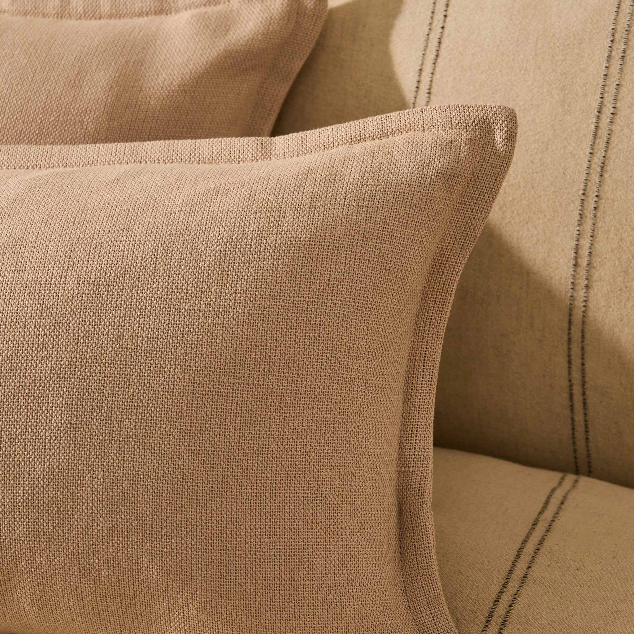 Linen Blend Cushion Cover - Natural - Image 2