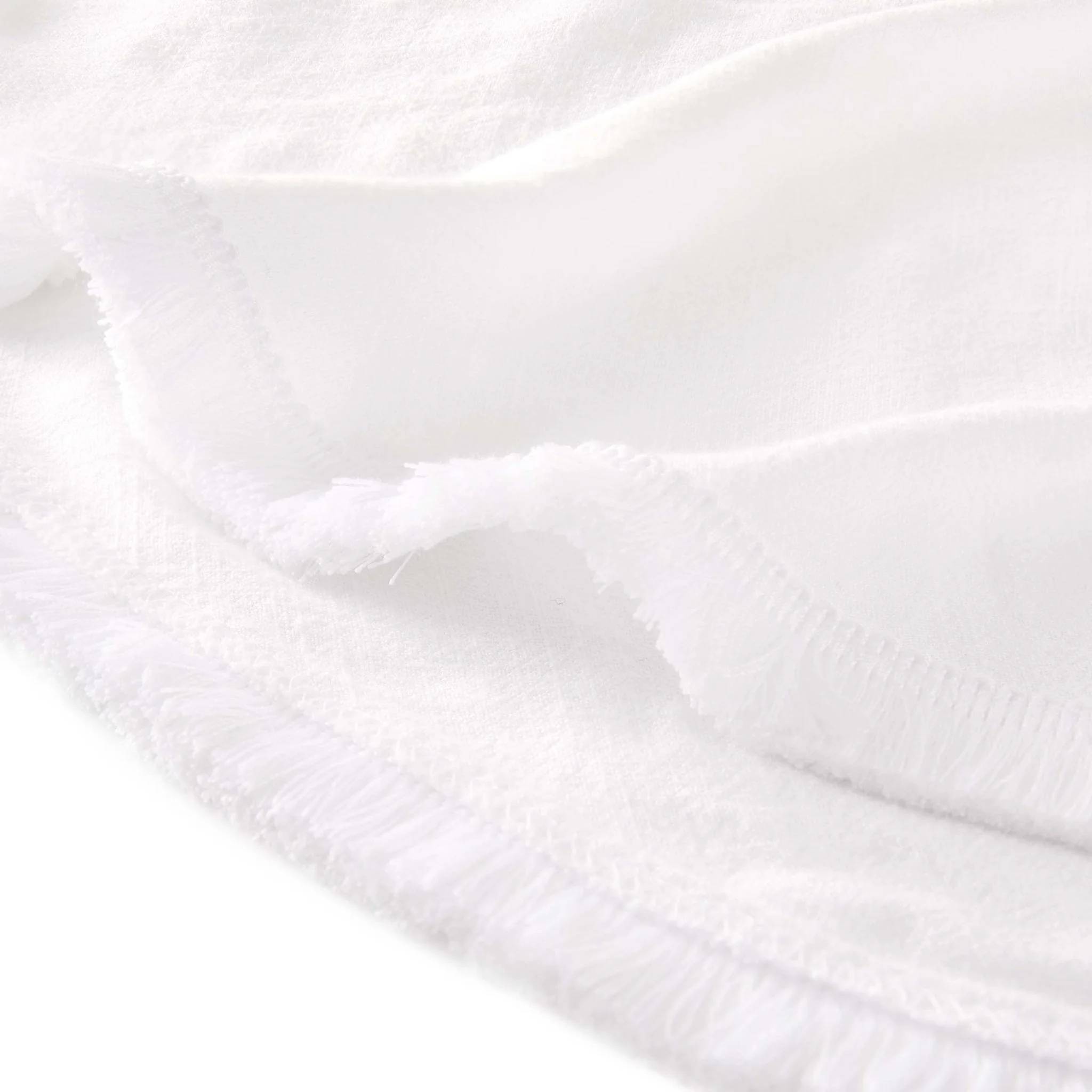 Linen Blend Round Tablecloth - White - Image 5