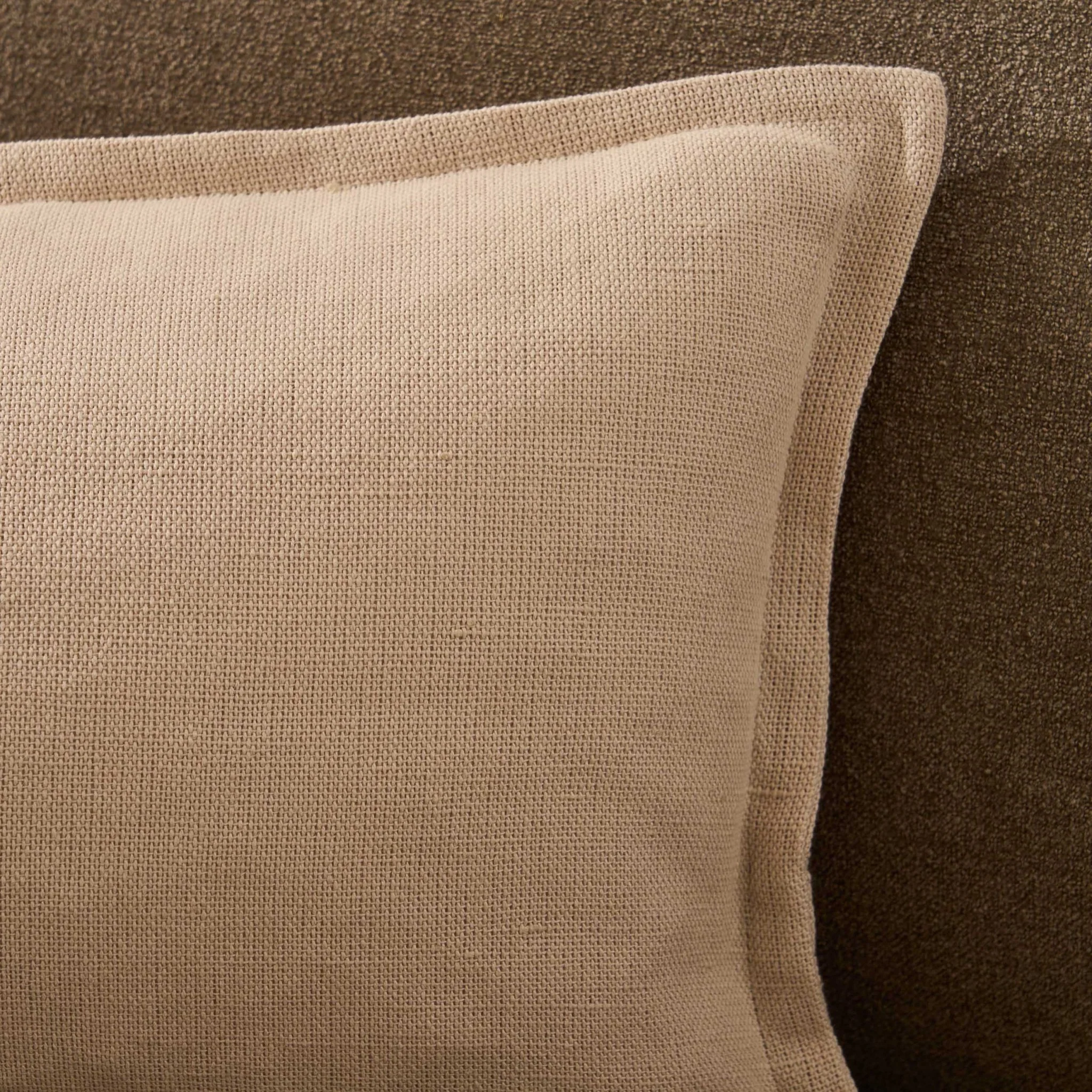 Linen Blend Sofa Cushion Cover - Natural - Image 3
