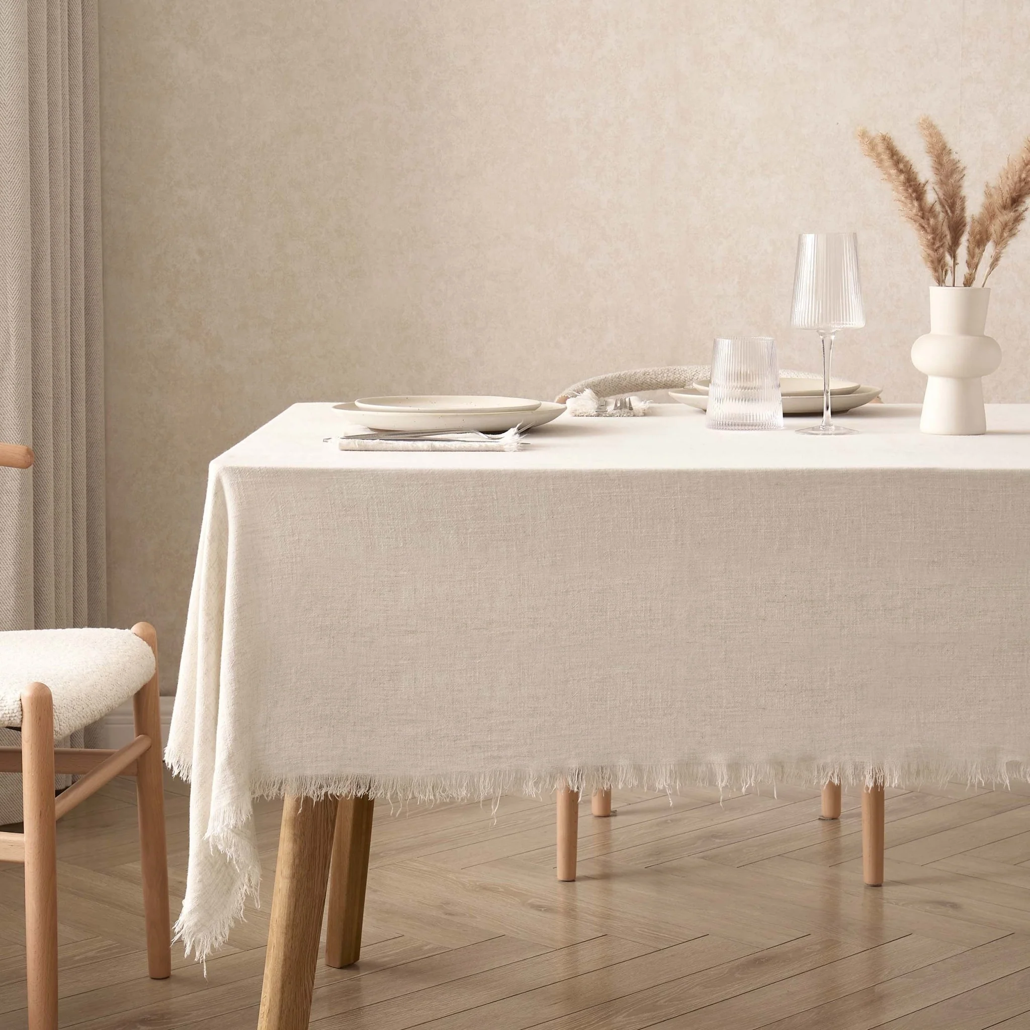 Linen Blend Tablecloth - Sand