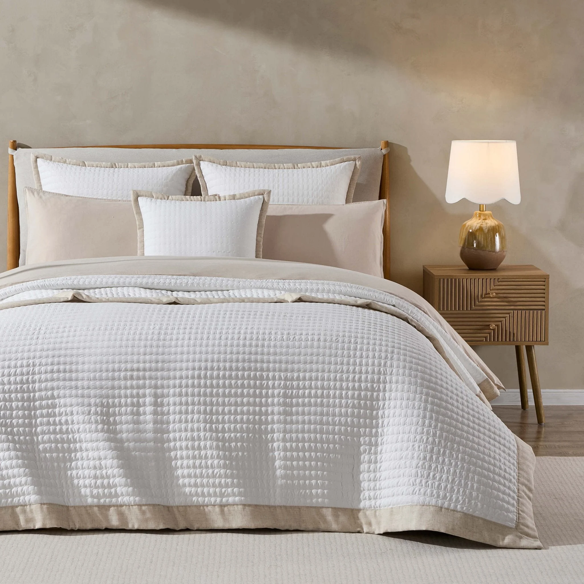 Linen Cotton Blend Duvet Cover - Desert Sand - Image 2