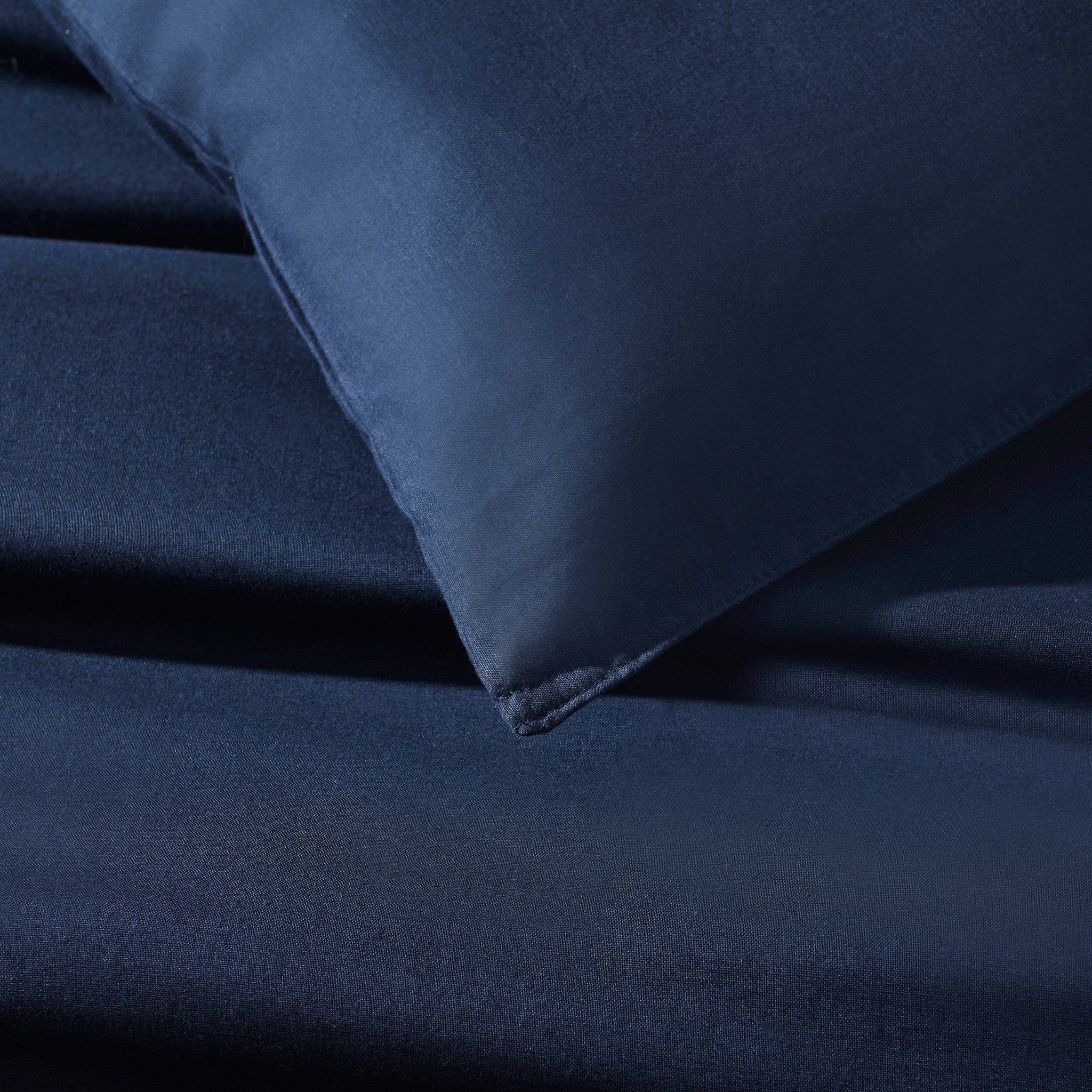 Linen Cotton Blend Duvet Cover - Midnight Navy