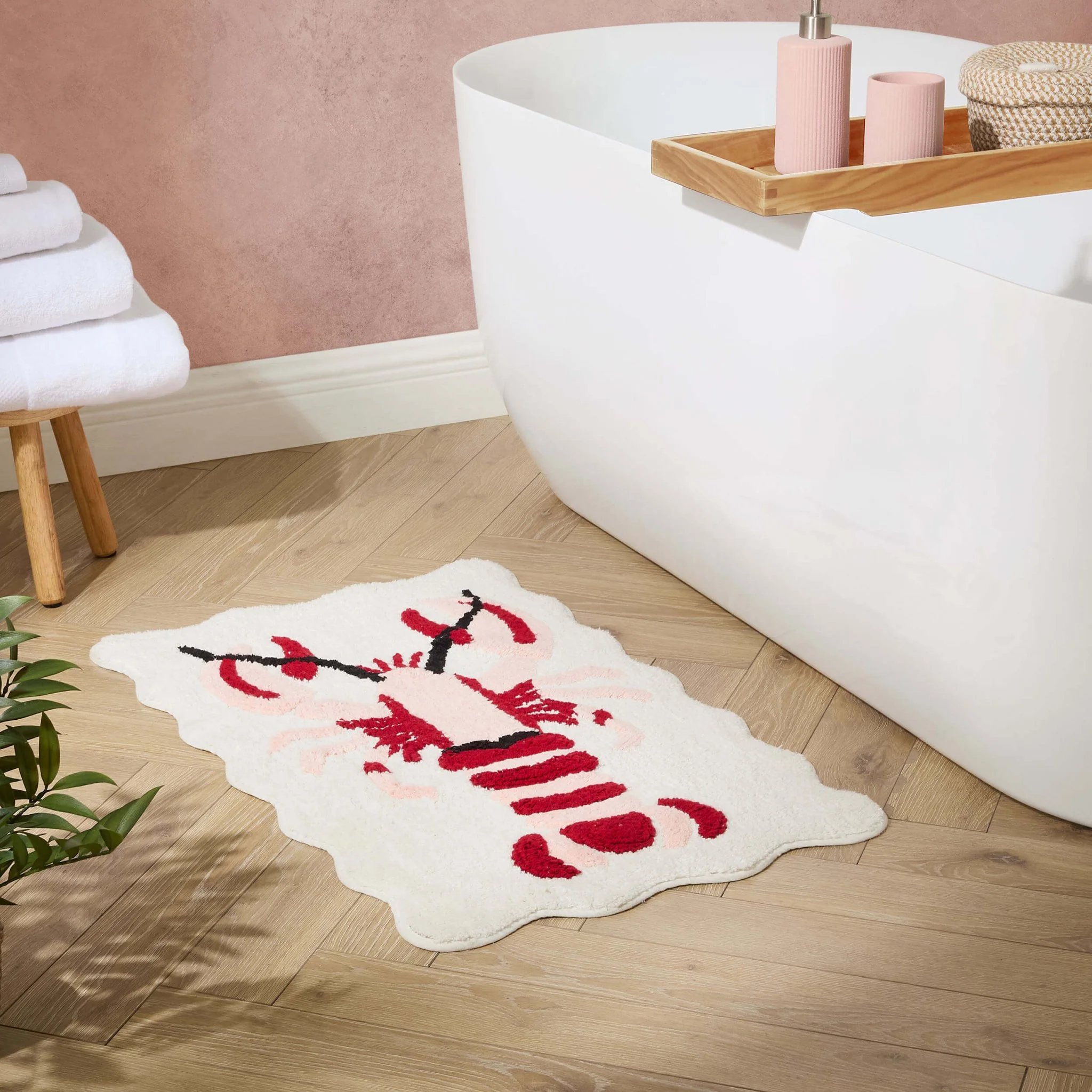 Lobster Tufted Bath Mat  - Multi