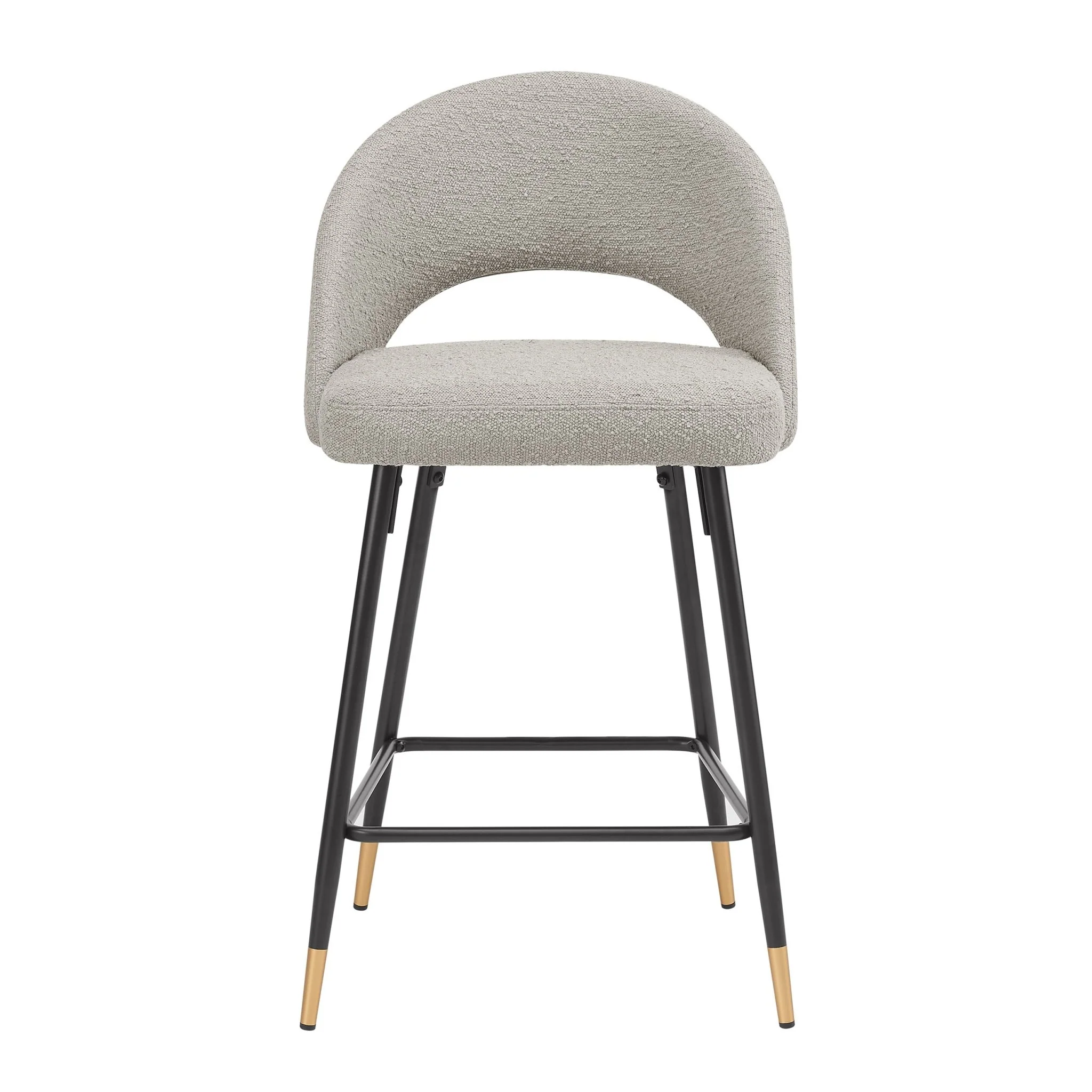 Lola Set of 2 Barstools - Bouclé - Taupe - Image 4